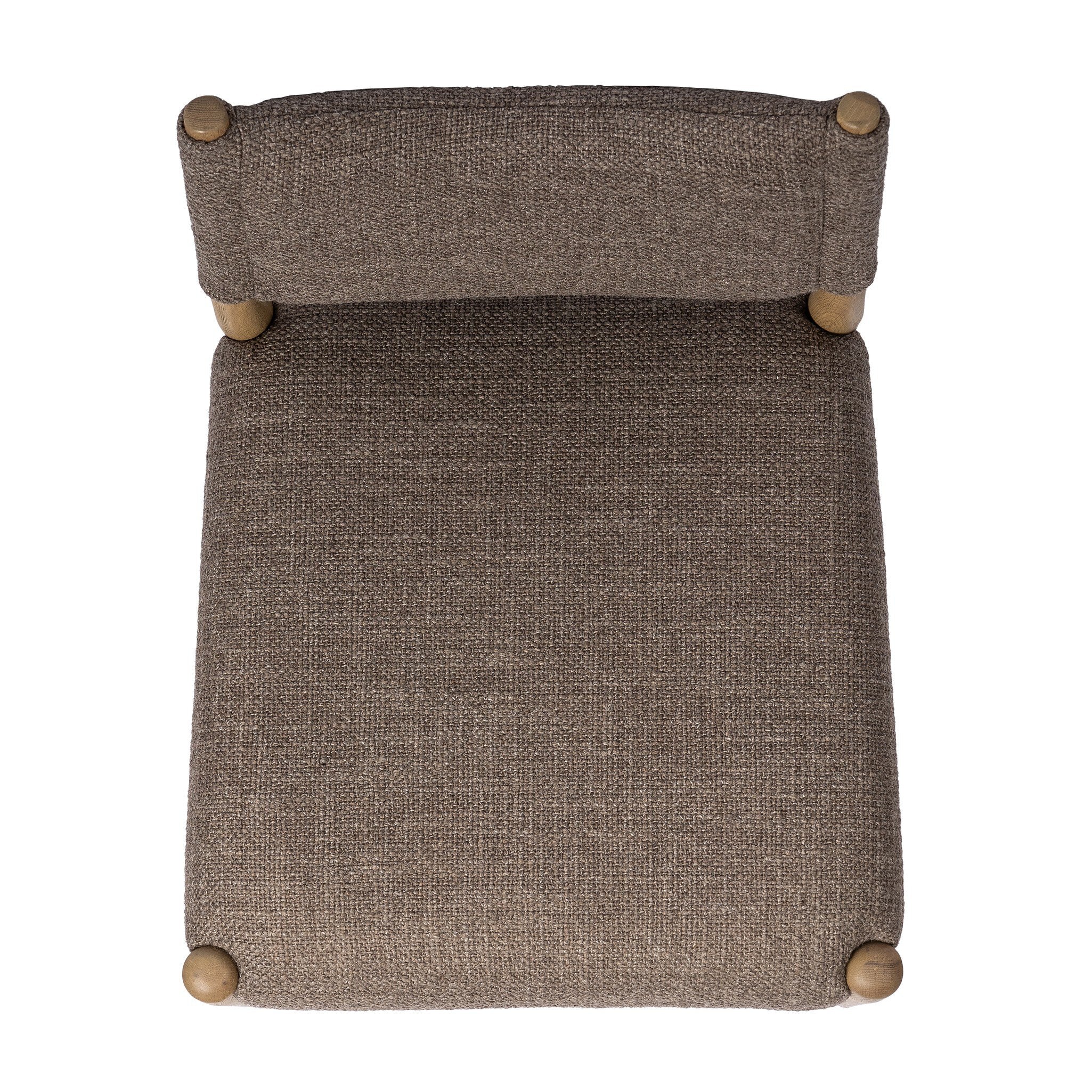 Four Hands Jayla Armless Dining Chair — Saxon Mink-Natural Oak
