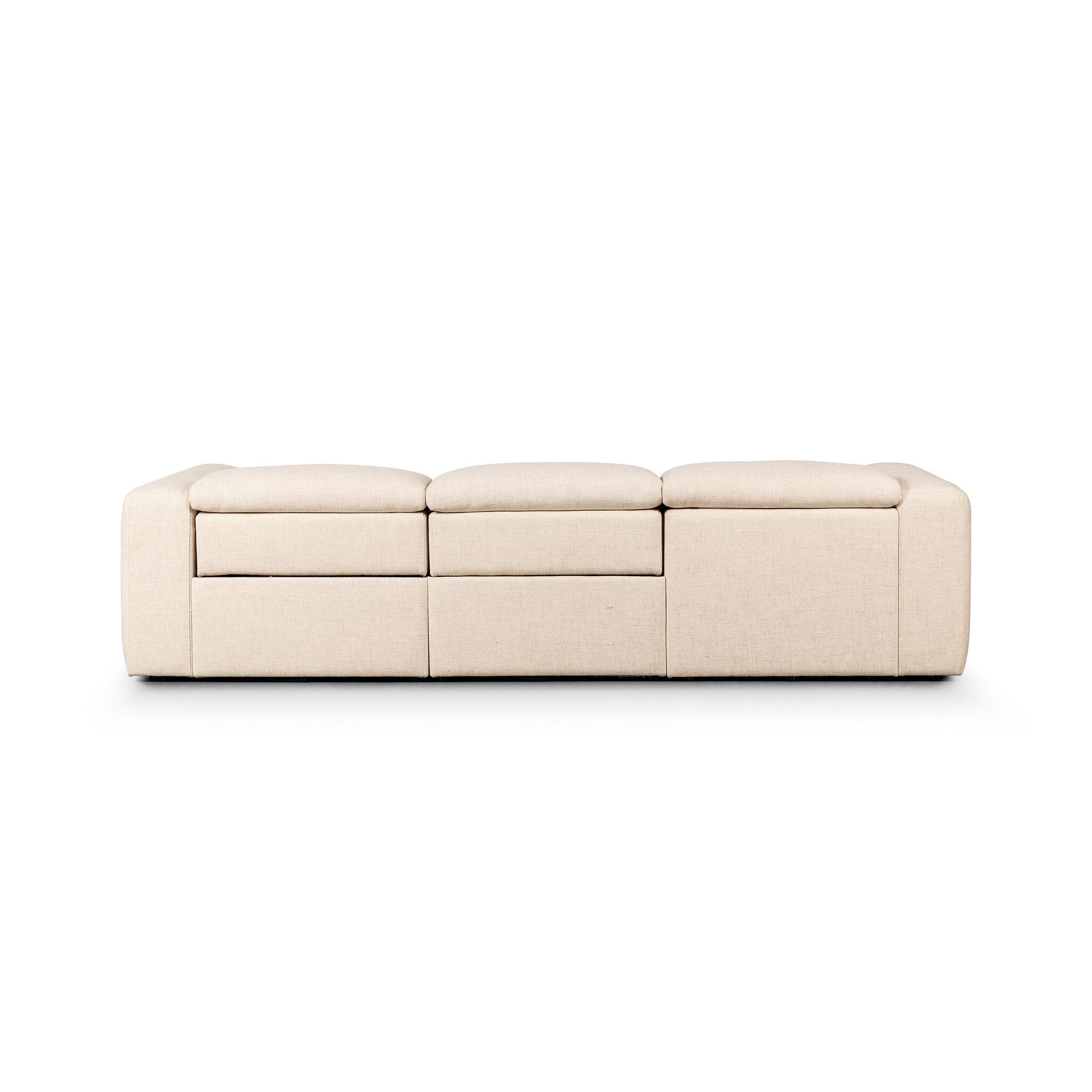 Four Hands Radley Power Recliner 3-Piece Sectional W/ Chaise — Antigo Natural