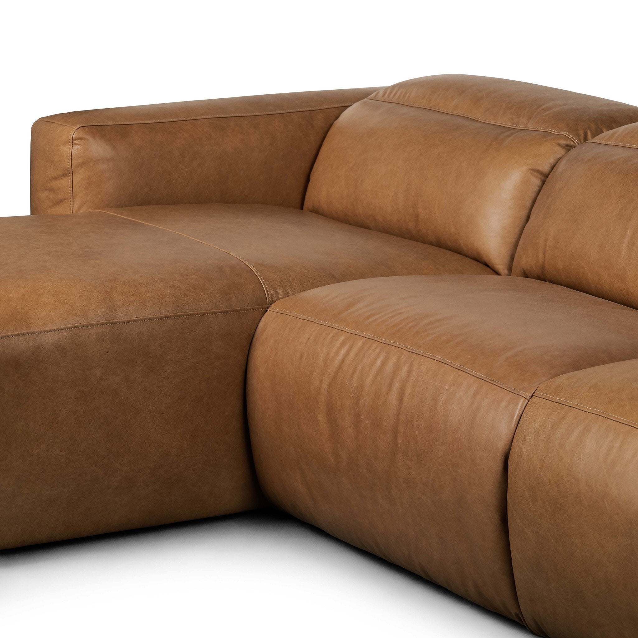 Four Hands Radley Power Recliner 3-Piece Sectional W/ Chaise — Sonoma Butterscotch