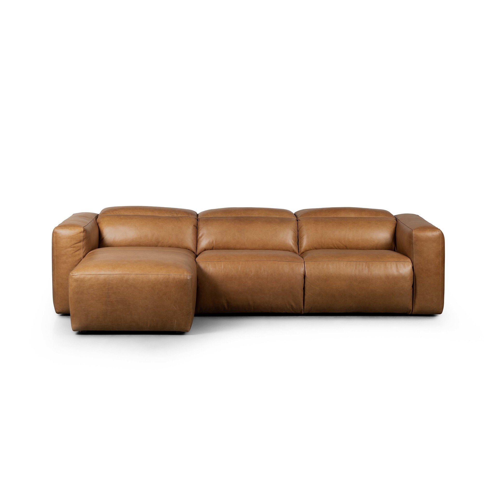 Four Hands Radley Power Recliner 3-Piece Sectional W/ Chaise — Sonoma Butterscotch