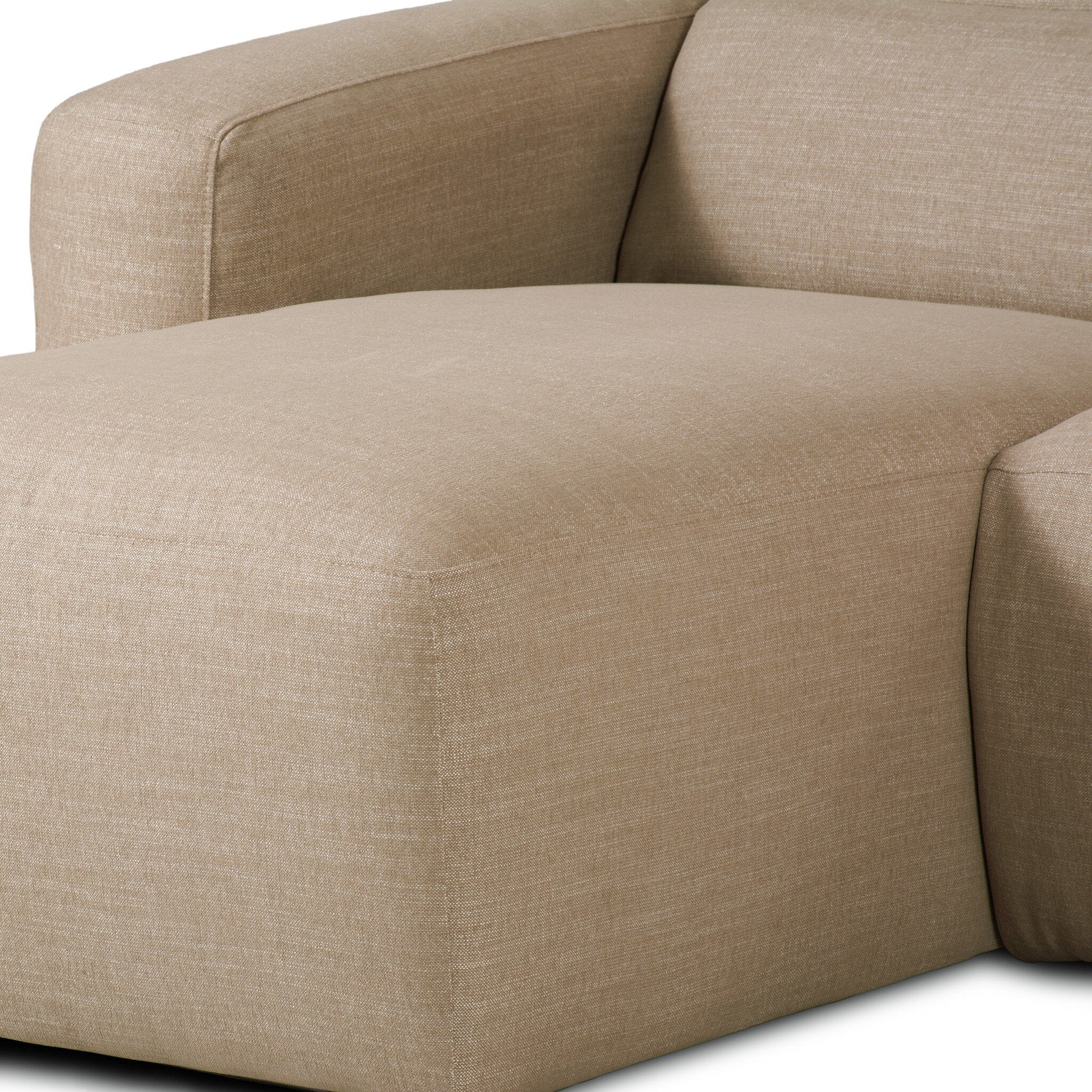Four Hands Radley Power Recliner 3-Piece Sectional W/ Chaise — Crypton Nomad Taupe
