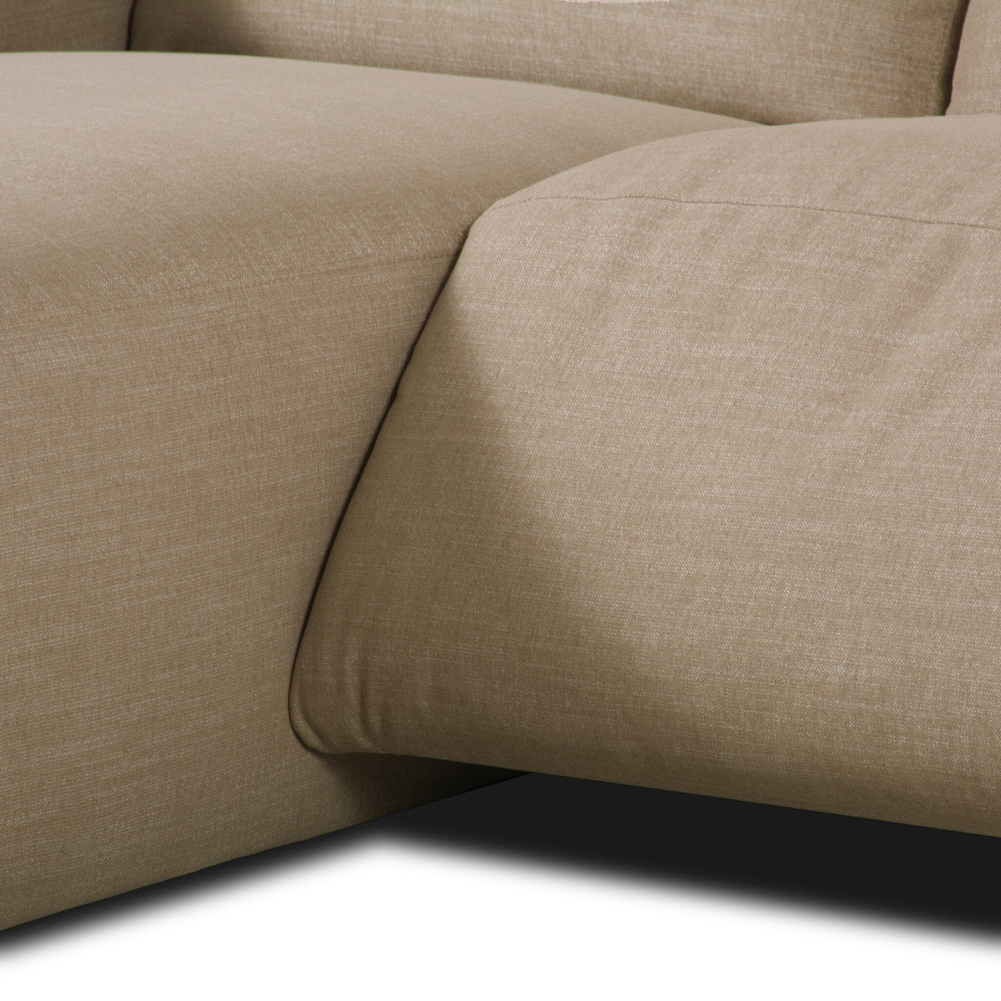 Four Hands Radley Power Recliner 3-Piece Sectional W/ Chaise — Crypton Nomad Taupe
