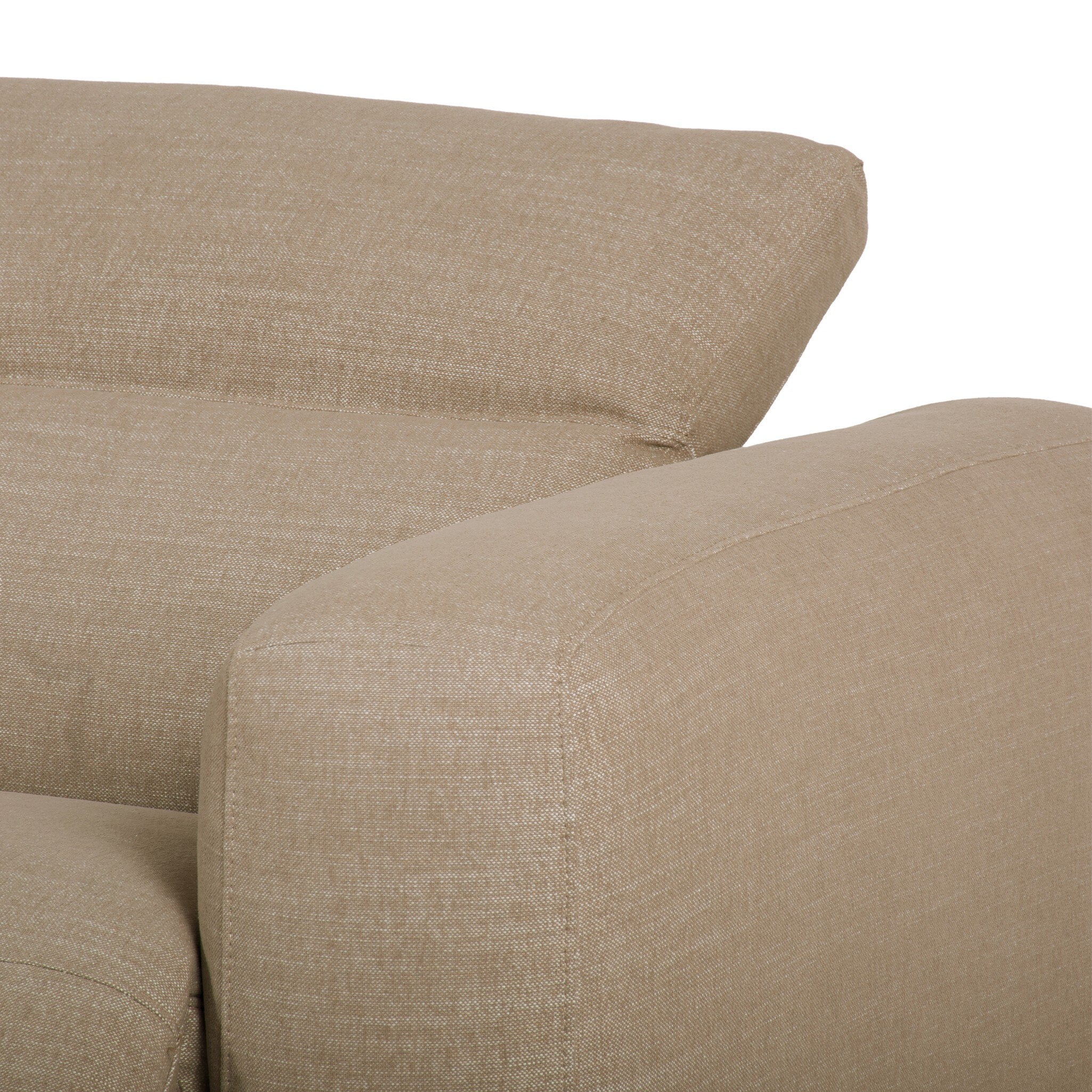 Four Hands Radley Power Recliner 3-Piece Sectional W/ Chaise — Crypton Nomad Taupe