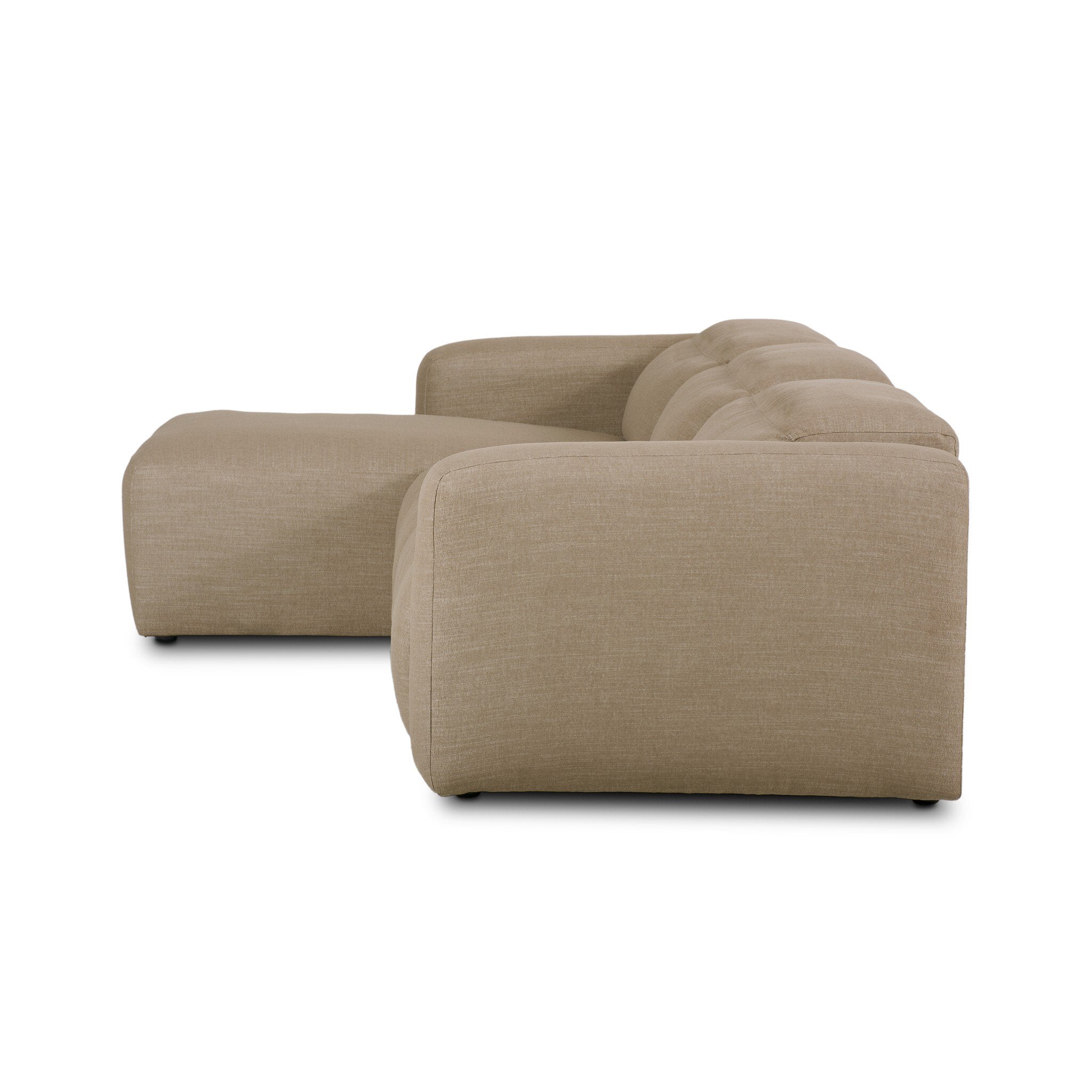 Four Hands Radley Power Recliner 3-Piece Sectional W/ Chaise — Crypton Nomad Taupe