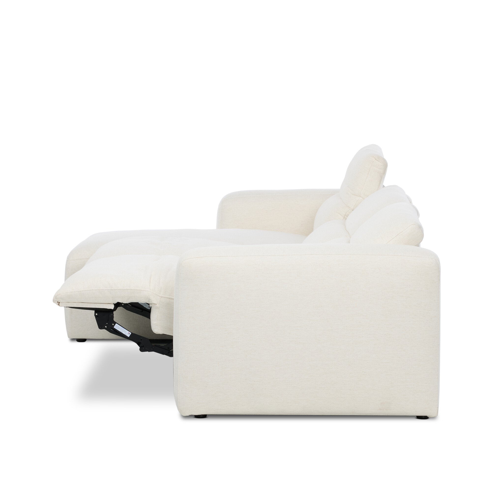 Four Hands Radley Power Recliner 3-Piece Sectional W/ Chaise — Crypton Nomad Snow