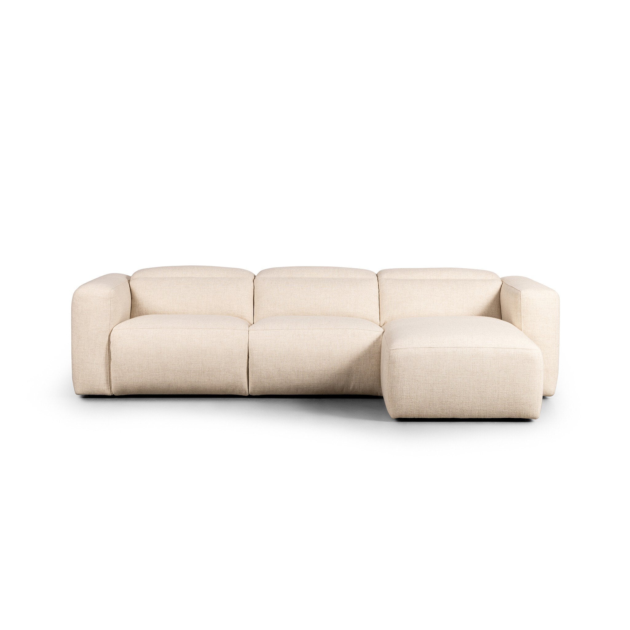 Four Hands Radley Power Recliner 3-Piece Sectional W/ Chaise — Antigo Natural
