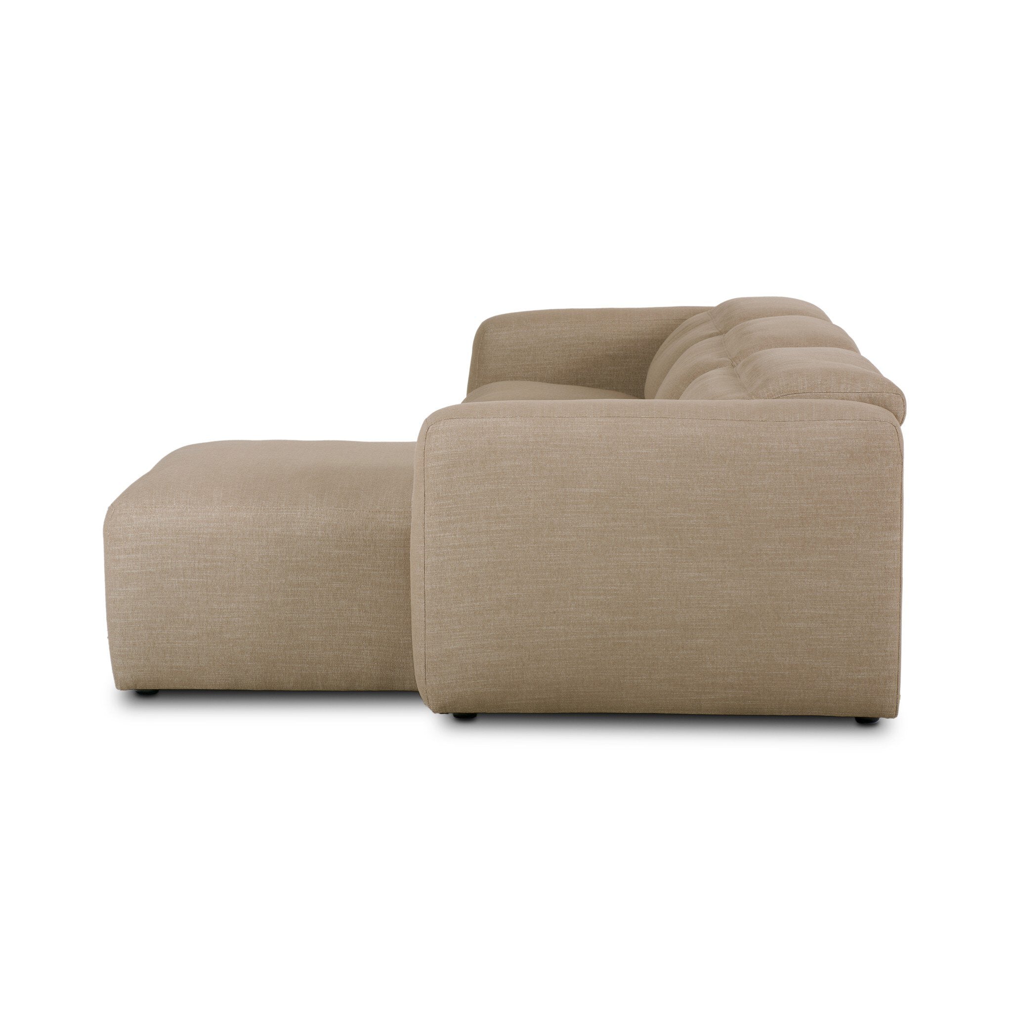 Four Hands Radley Power Recliner 3-Piece Sectional W/ Chaise — Crypton Nomad Taupe
