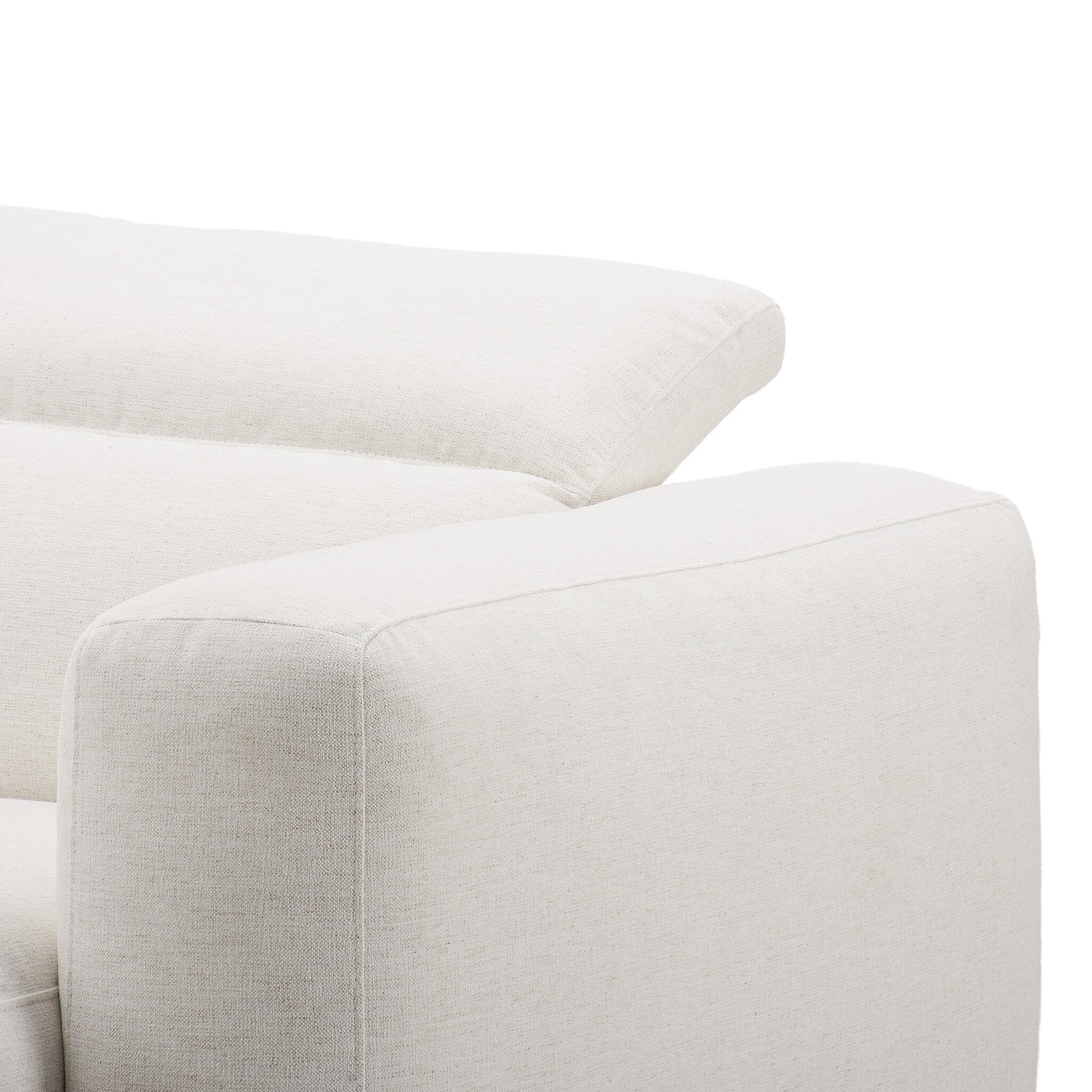 Four Hands Radley Power Recliner 3-Piece Sectional W/ Chaise — Crypton Nomad Snow