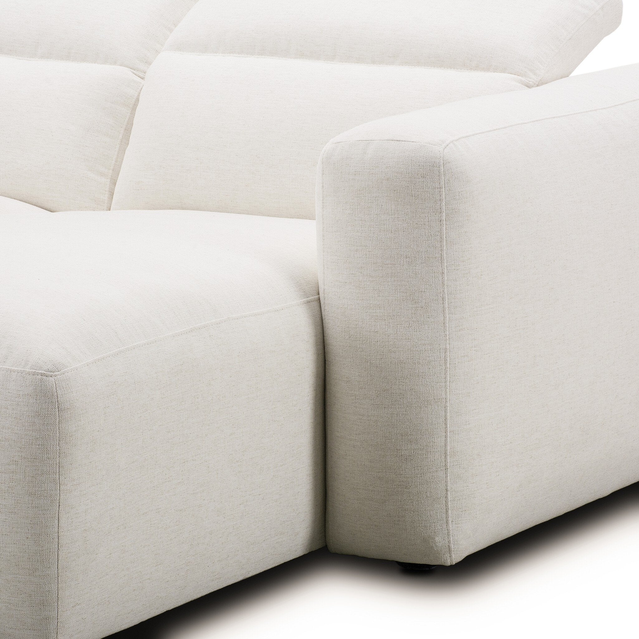 Four Hands Radley Power Recliner 3-Piece Sectional W/ Chaise — Crypton Nomad Snow