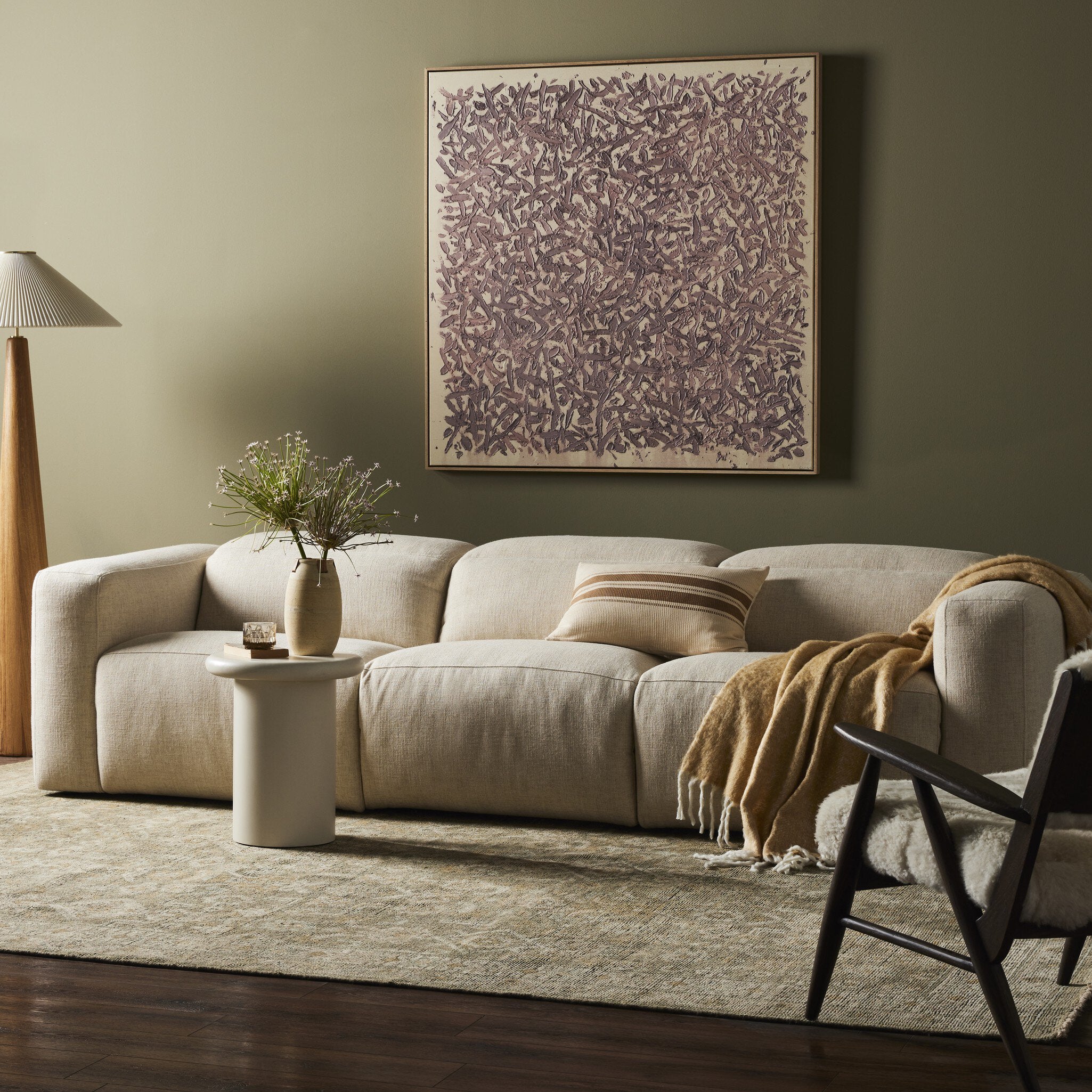 Four Hands Radley Power Recliner 3-Piece Sectional — Antigo Natural