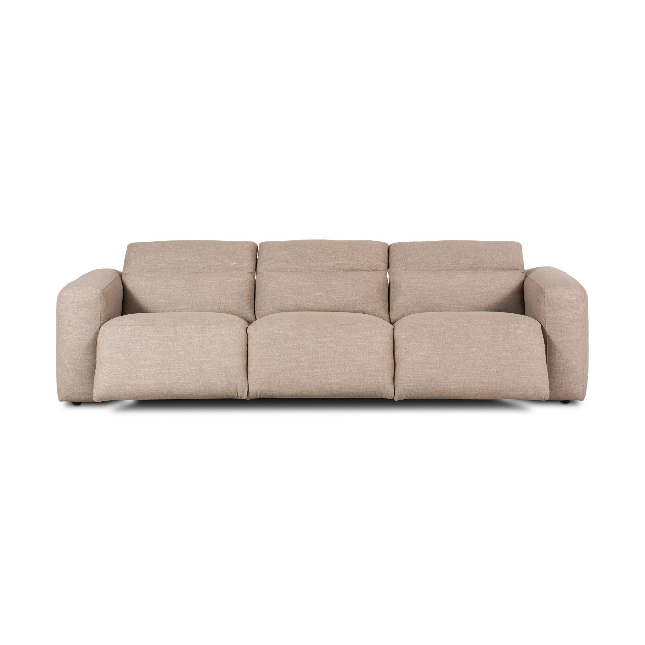 Four Hands Radley Power Recliner 3-Piece Sectional — Crypton Nomad Taupe