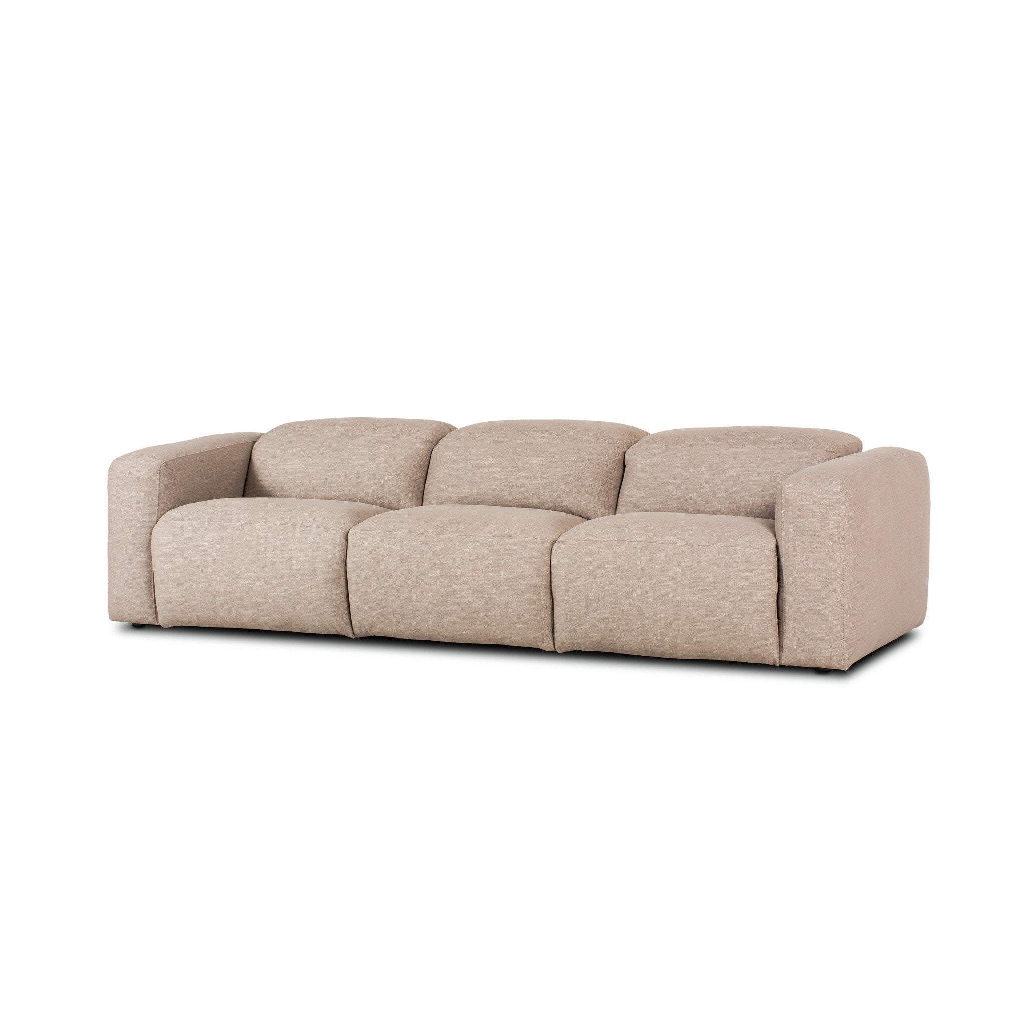Four Hands Radley Power Recliner 3-Piece Sectional — Crypton Nomad Taupe