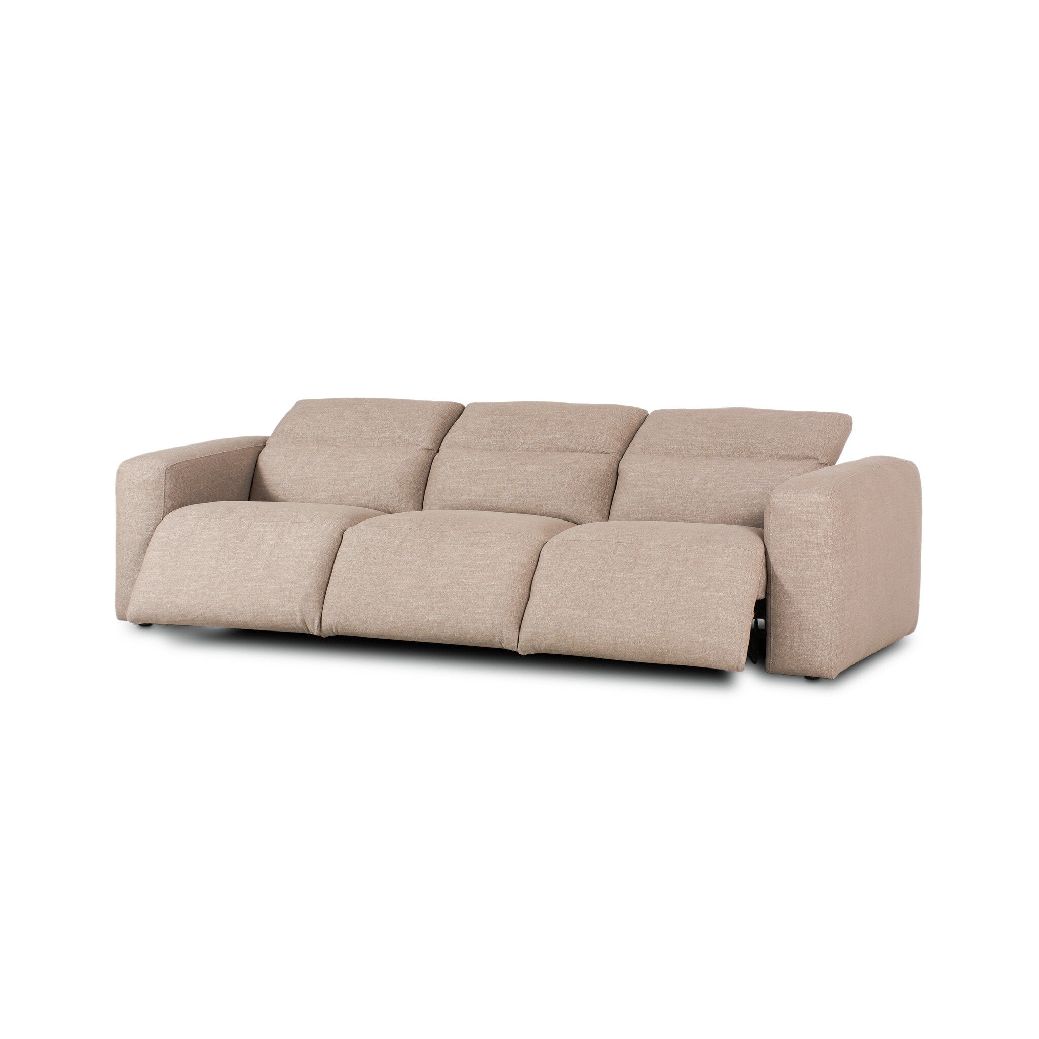 Four Hands Radley Power Recliner 3-Piece Sectional — Crypton Nomad Taupe
