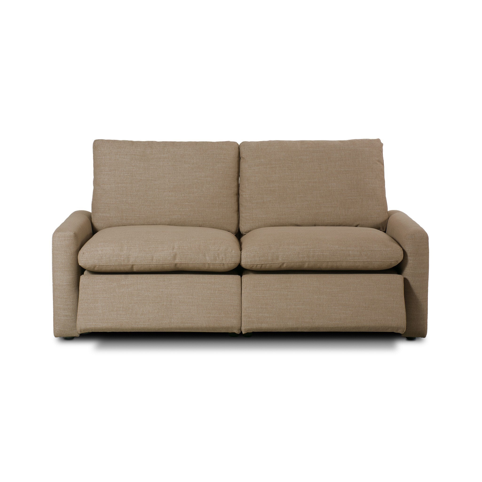 Four Hands Tillery Power Recliner 2-Piece Sectional — Crypton Nomad Taupe