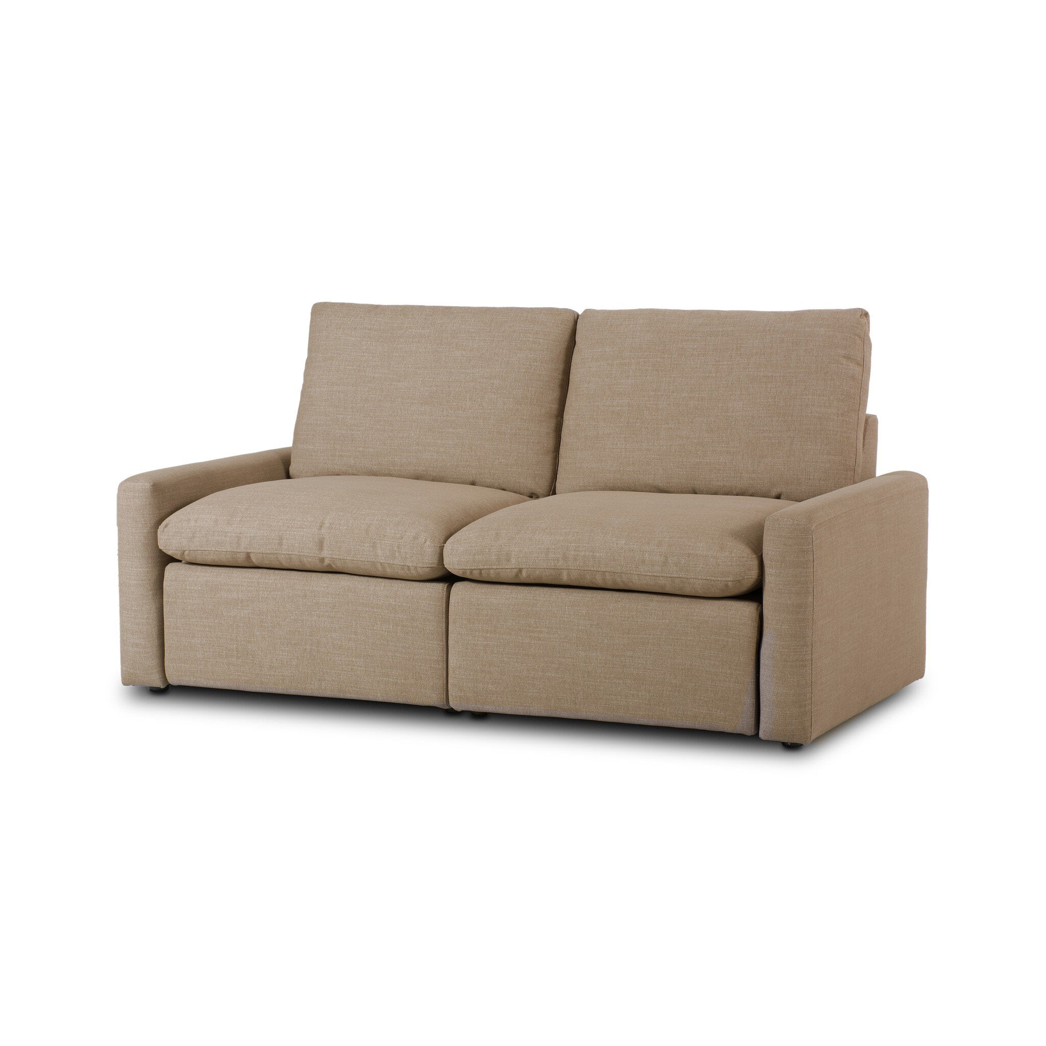 Four Hands Tillery Power Recliner 2-Piece Sectional — Crypton Nomad Taupe