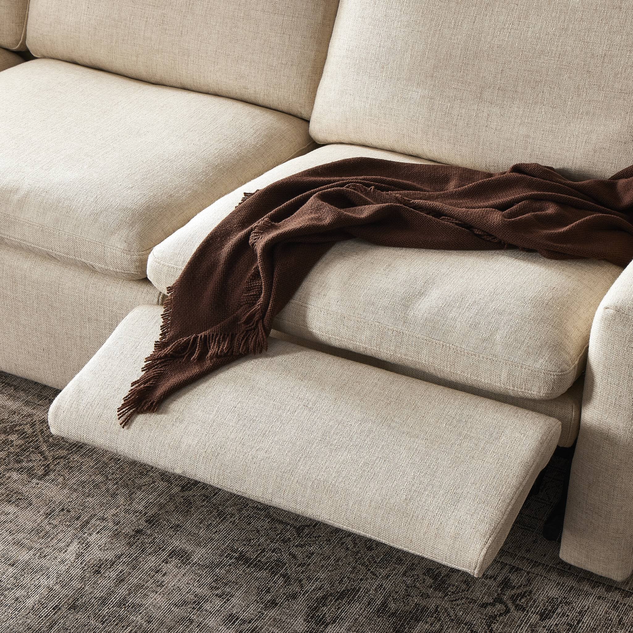 Four Hands Tillery Power Recliner 3-Piece Sectional — Antigo Natural
