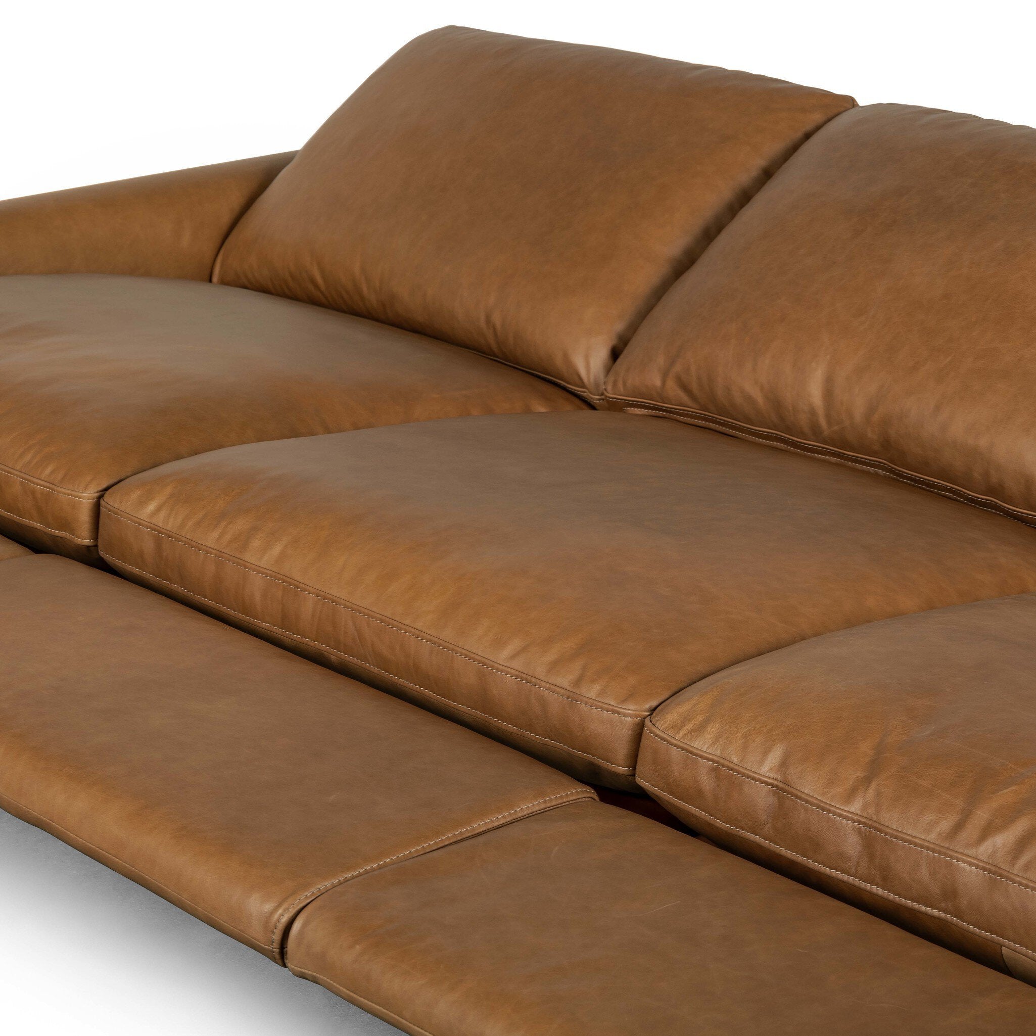 Four Hands Tillery Power Recliner 3-Piece Sectional — Sonoma Butterscotch