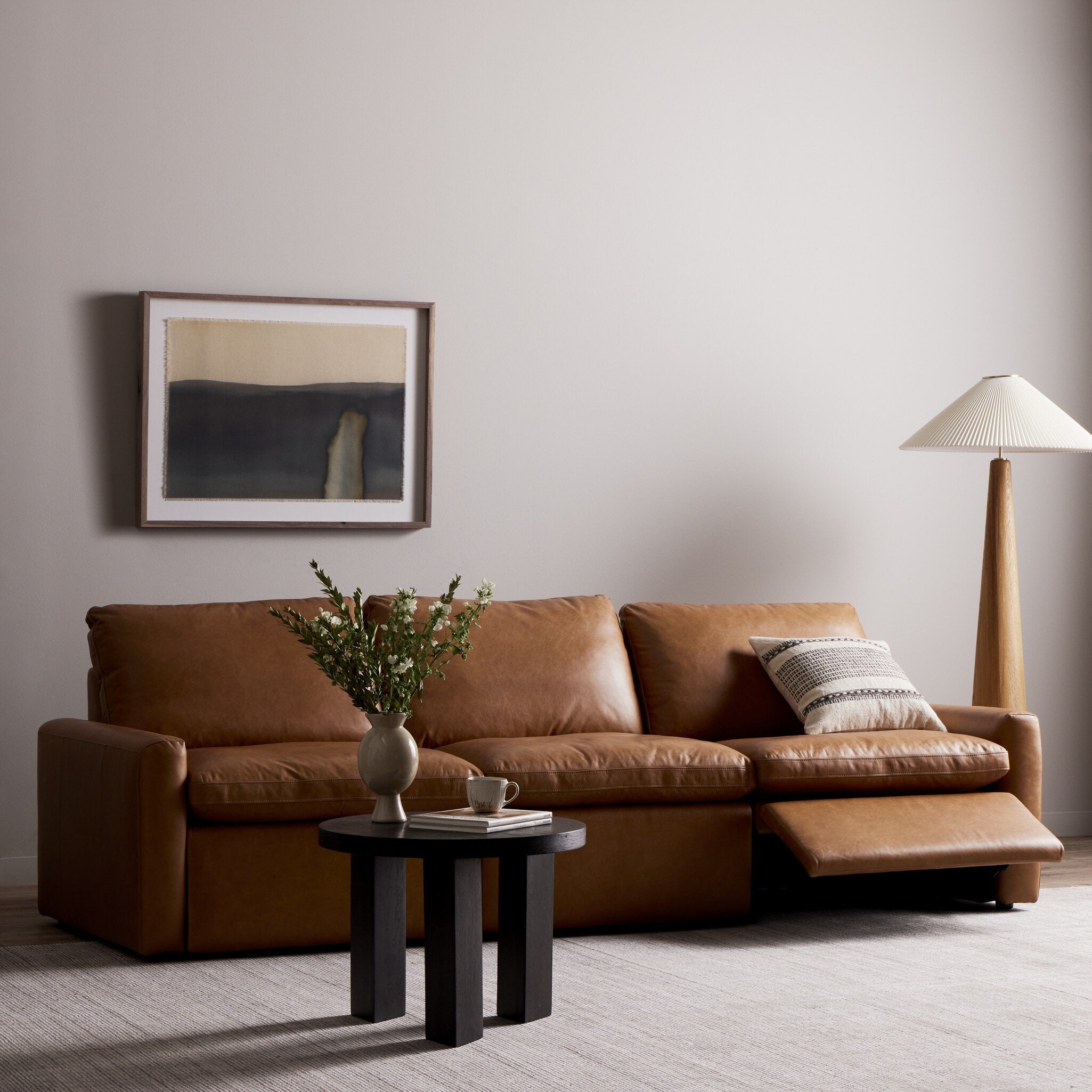 Four Hands Tillery Power Recliner 3-Piece Sectional — Sonoma Butterscotch