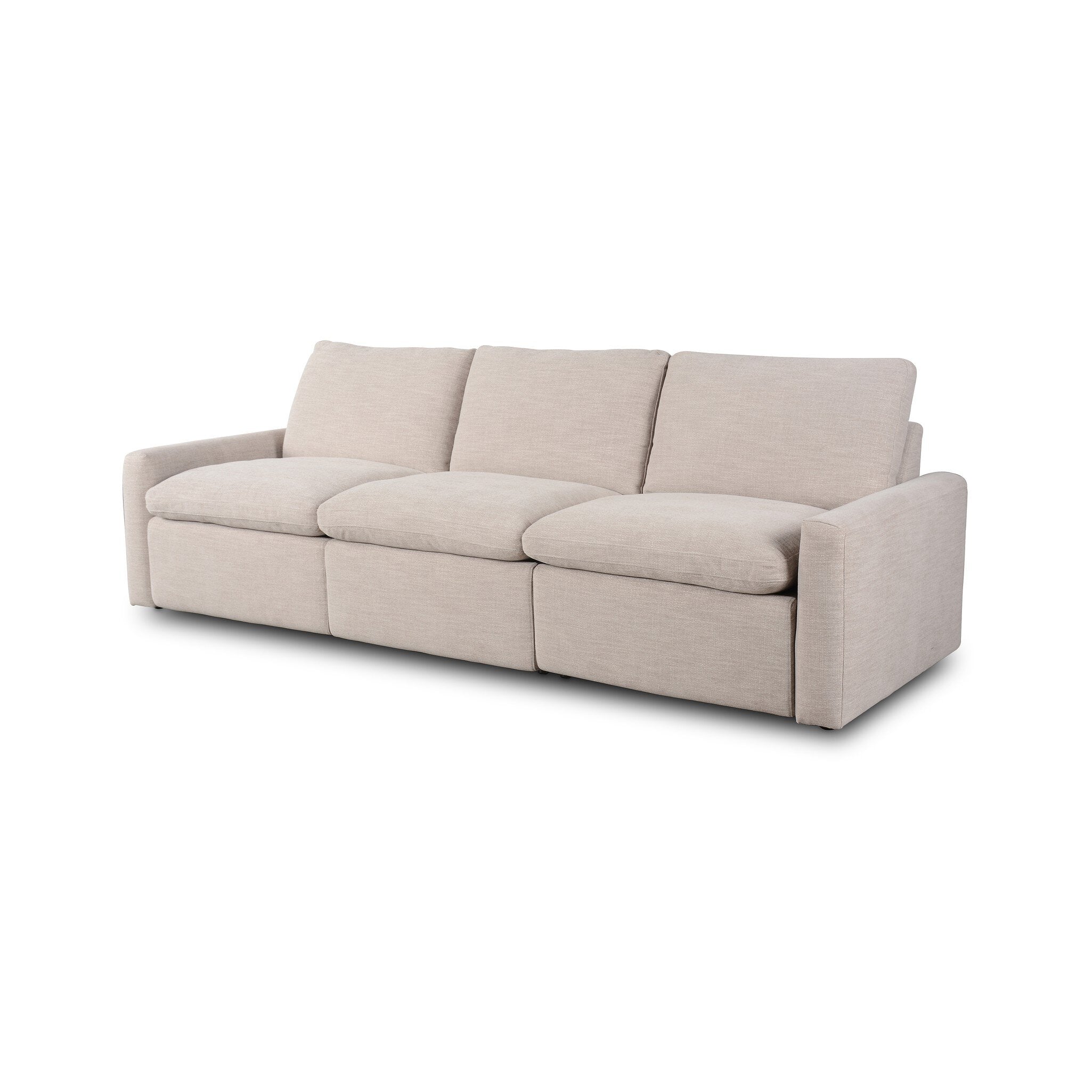 Four Hands Tillery Power Recliner 3-Piece Sectional — Laken Stone
