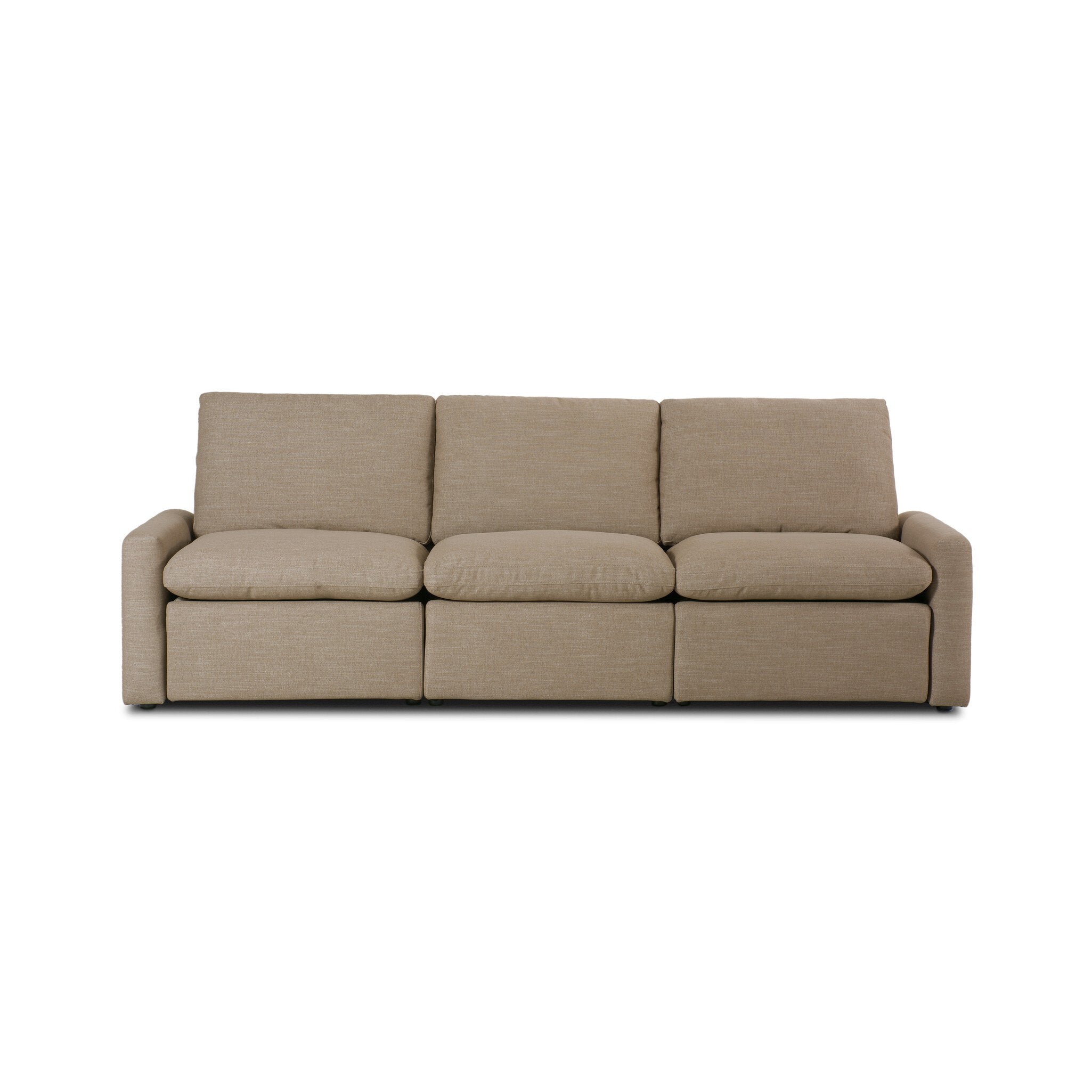 Four Hands Tillery Power Recliner 3-Piece Sectional — Crypton Nomad Taupe