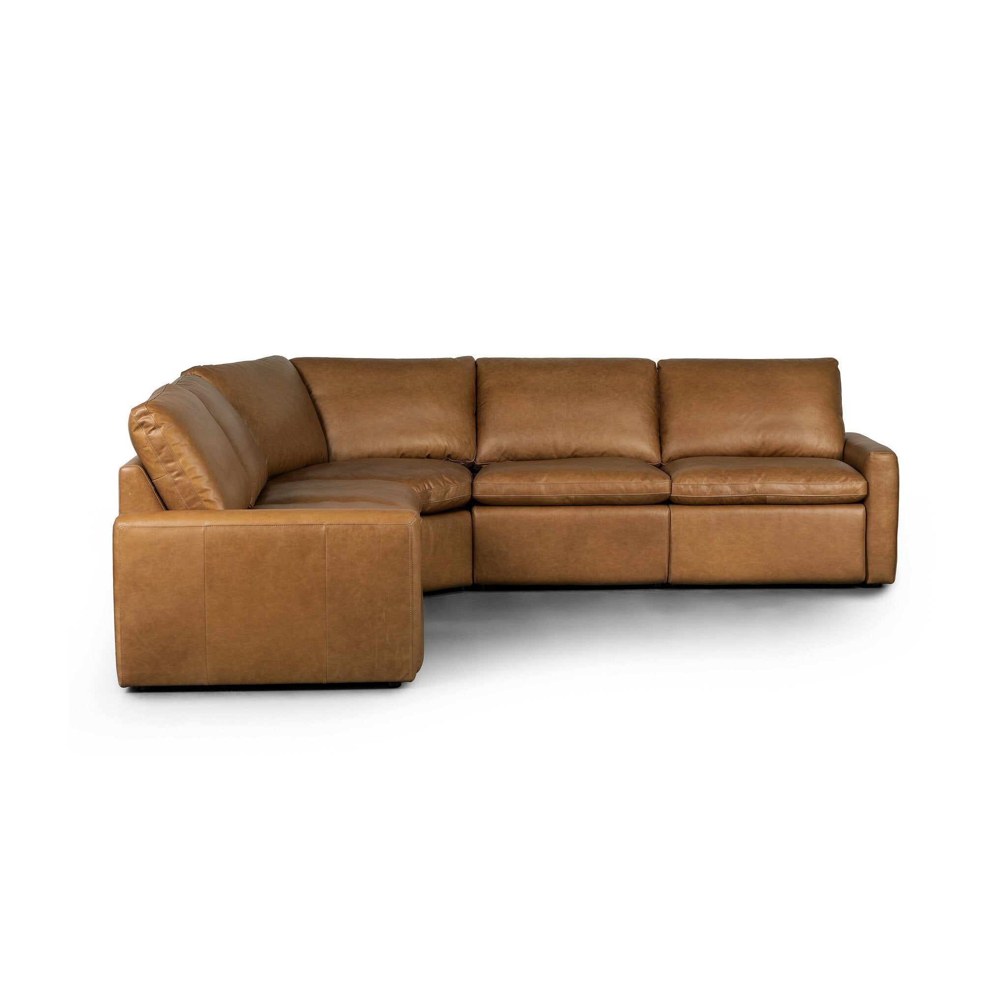 Four Hands Tillery Power Recliner 5-Piece Sectional — Sonoma Butterscotch