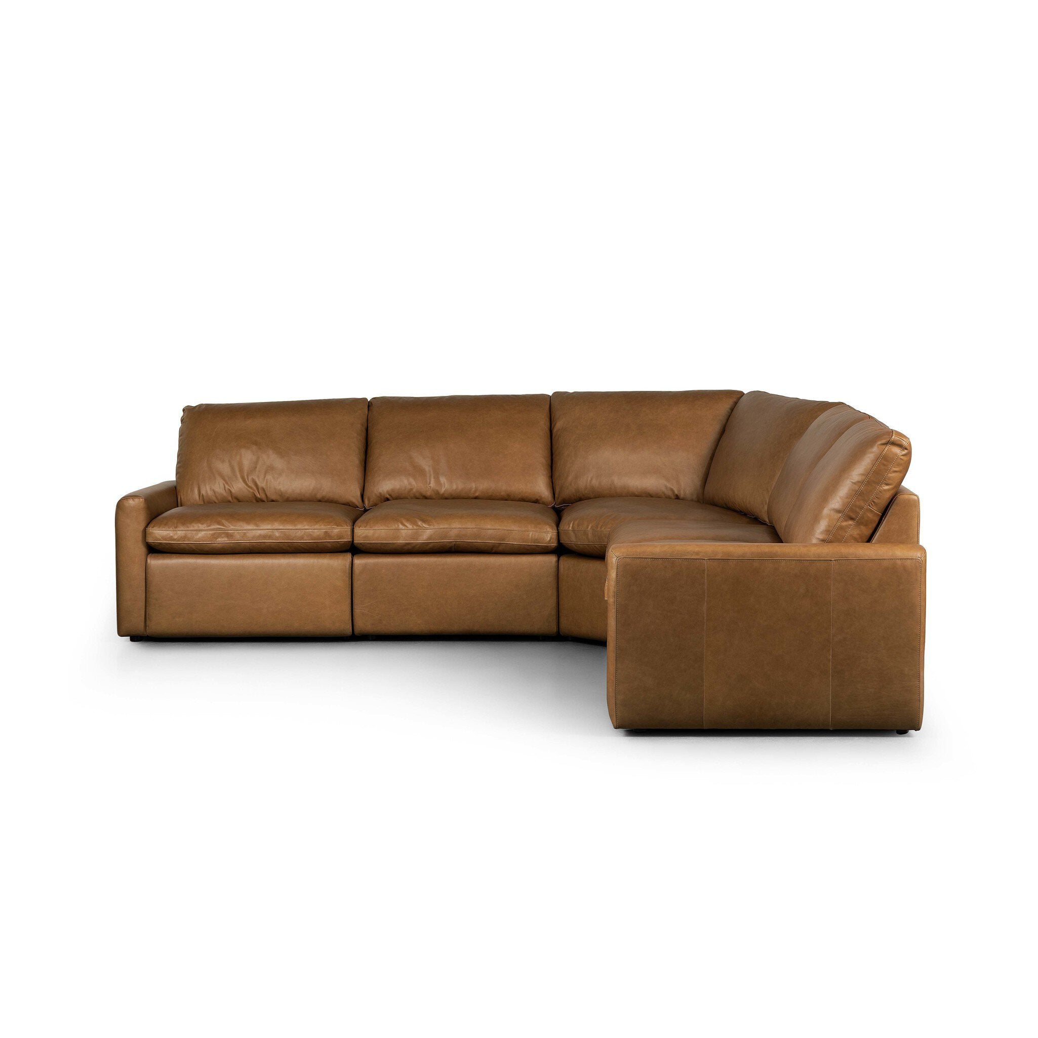 Four Hands Tillery Power Recliner 5-Piece Sectional — Sonoma Butterscotch