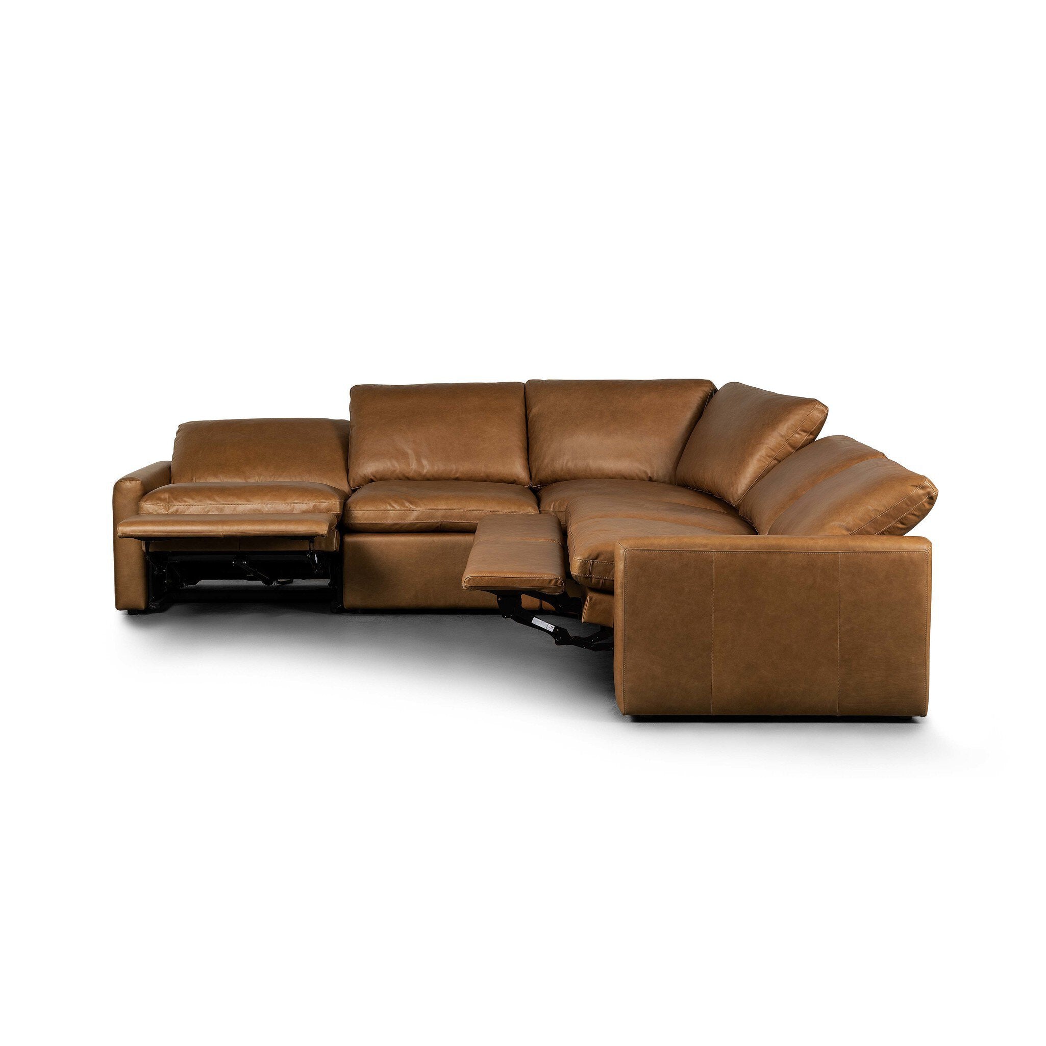 Four Hands Tillery Power Recliner 5-Piece Sectional — Sonoma Butterscotch