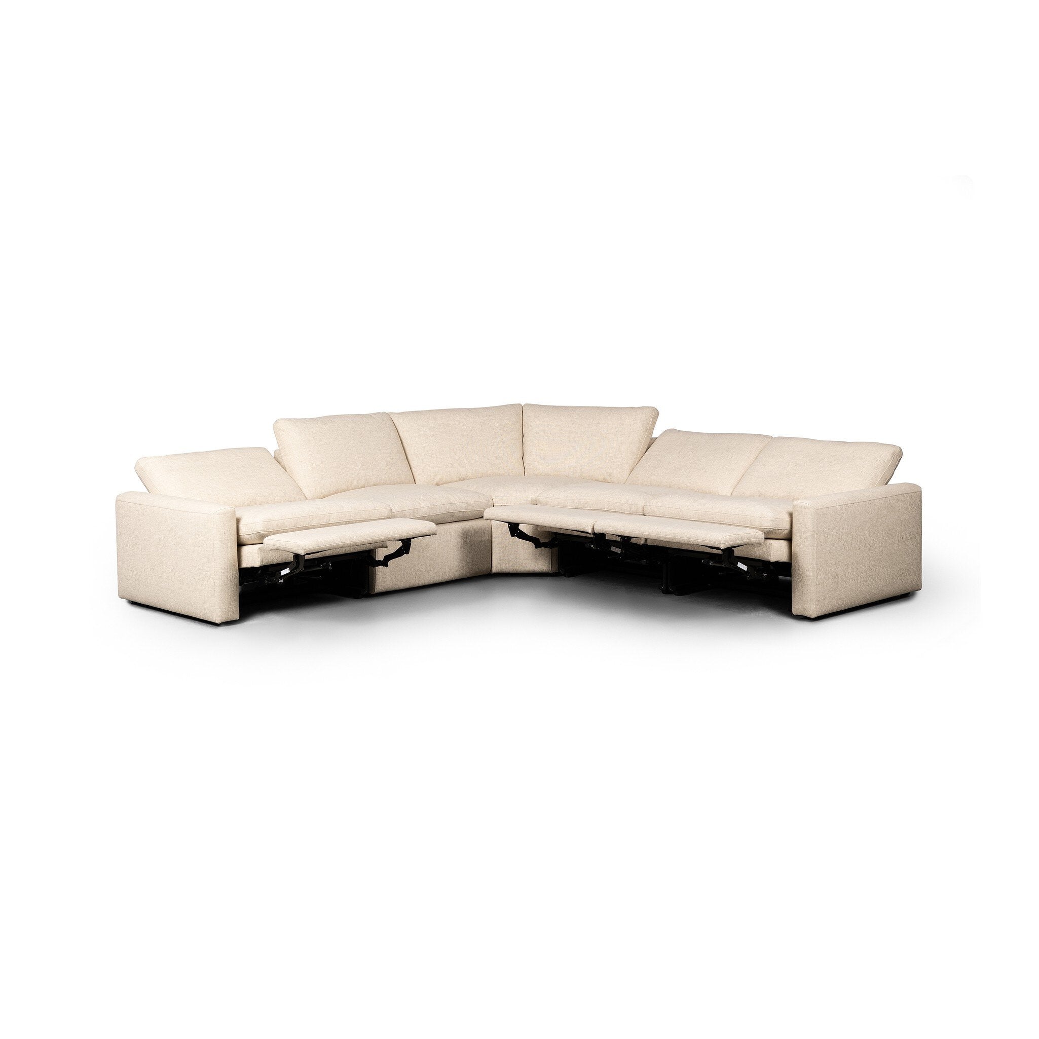 Four Hands Tillery Power Recliner 5-Piece Sectional — Antigo Natural