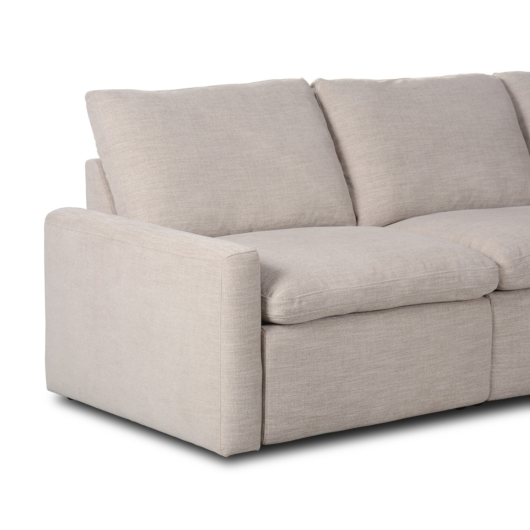 Four Hands Tillery Power Recliner 5-Piece Sectional — Laken Stone