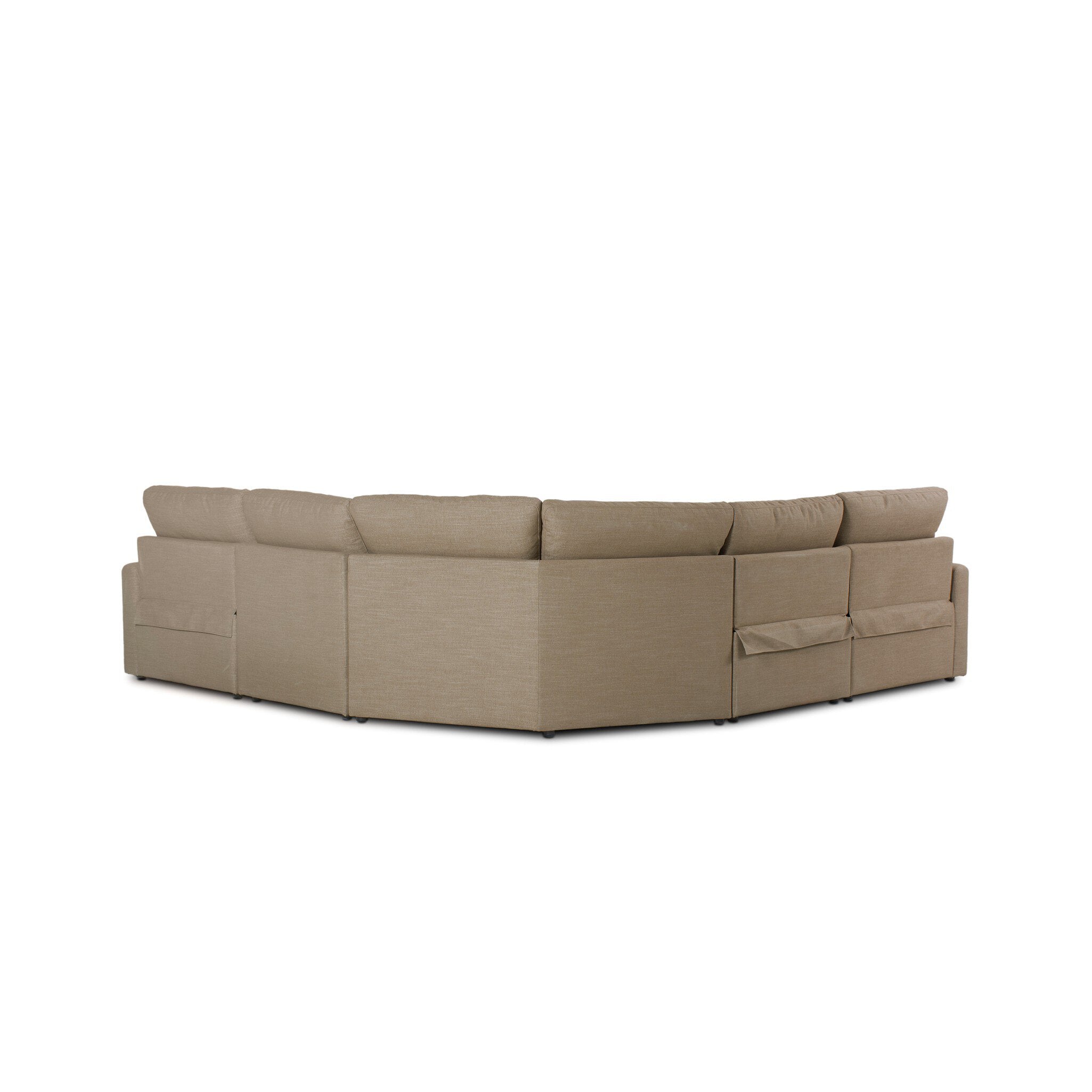 Four Hands Tillery Power Recliner 5-Piece Sectional — Crypton Nomad Taupe