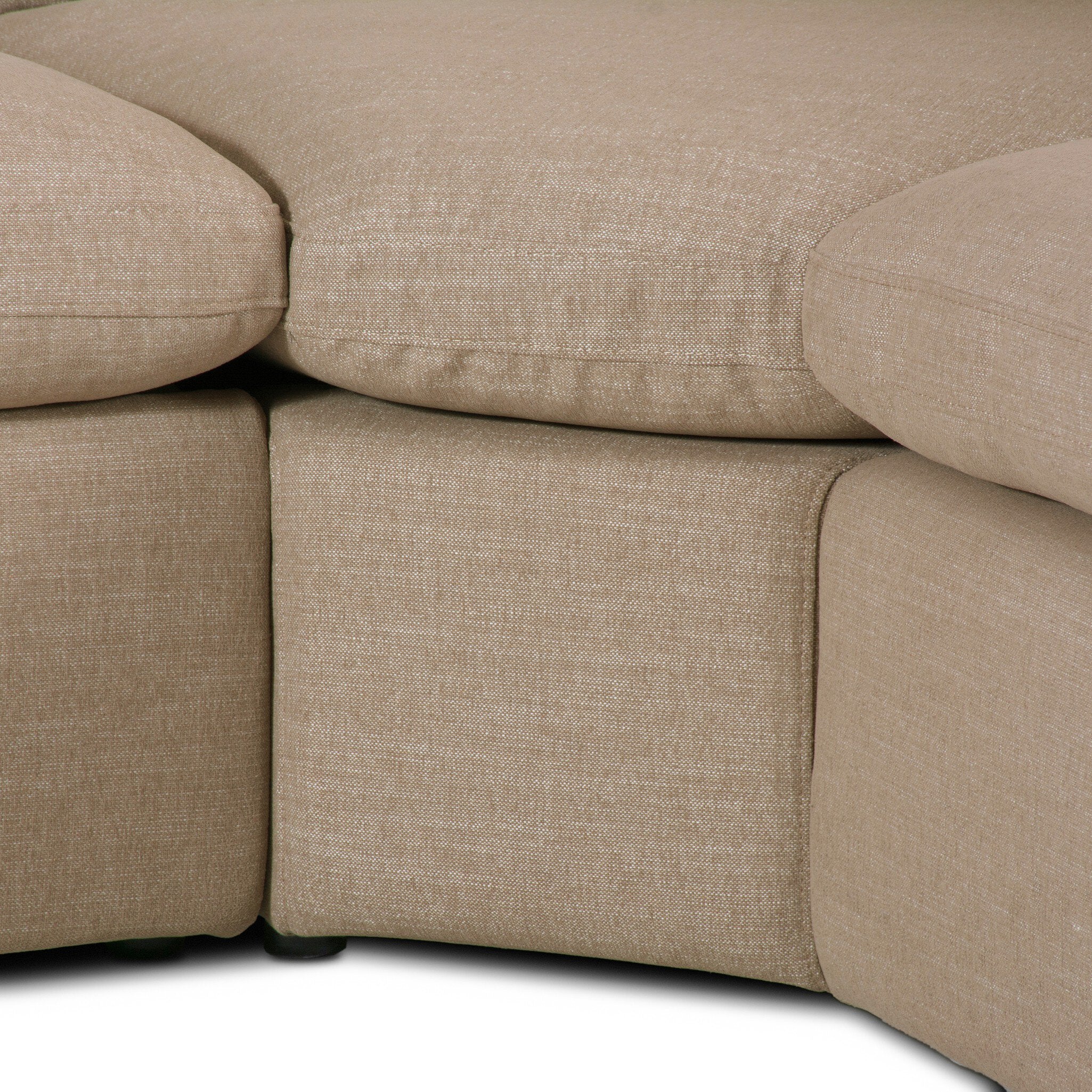Four Hands Tillery Power Recliner 5-Piece Sectional — Crypton Nomad Taupe