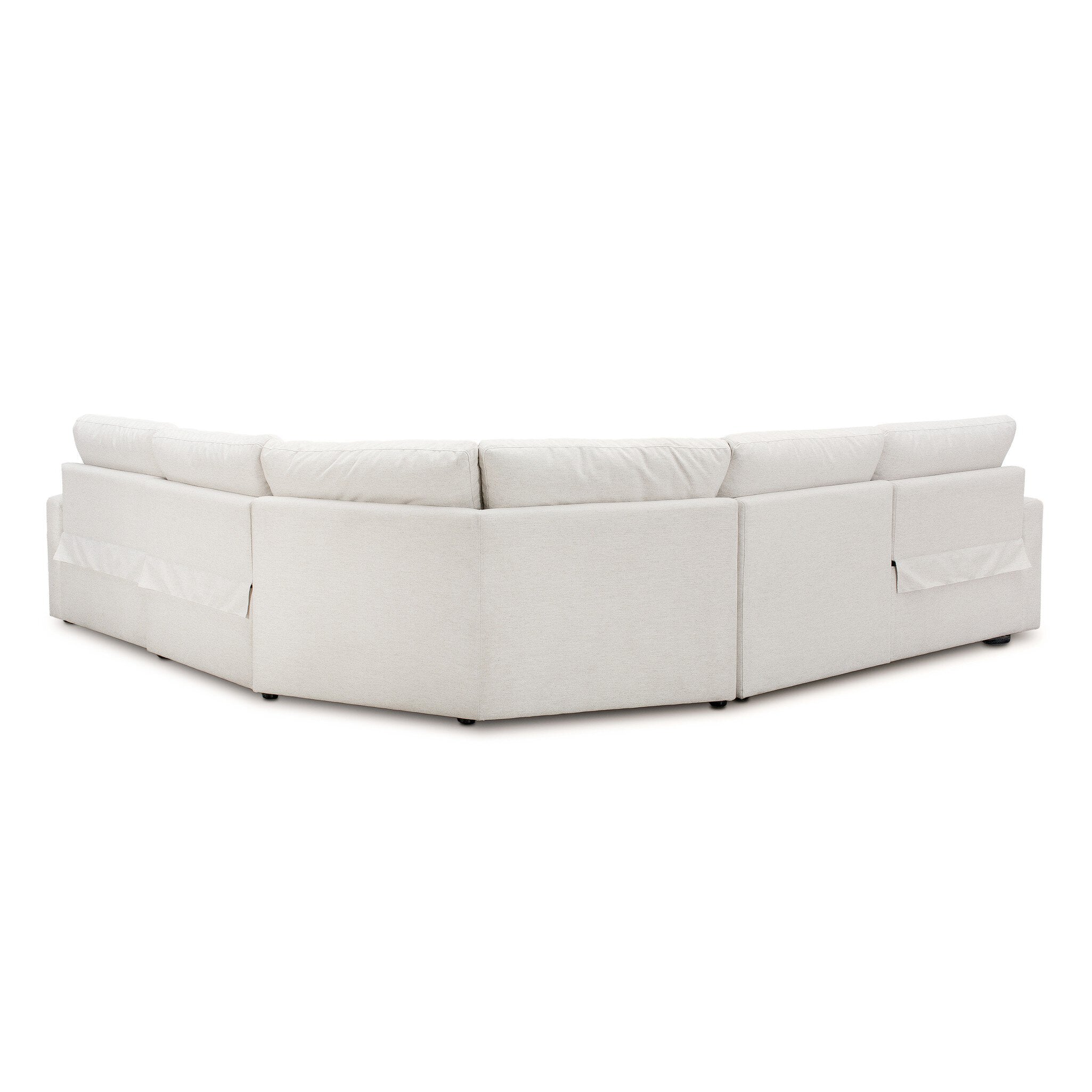 Four Hands Tillery Power Recliner 5-Piece Sectional — Crypton Nomad Snow