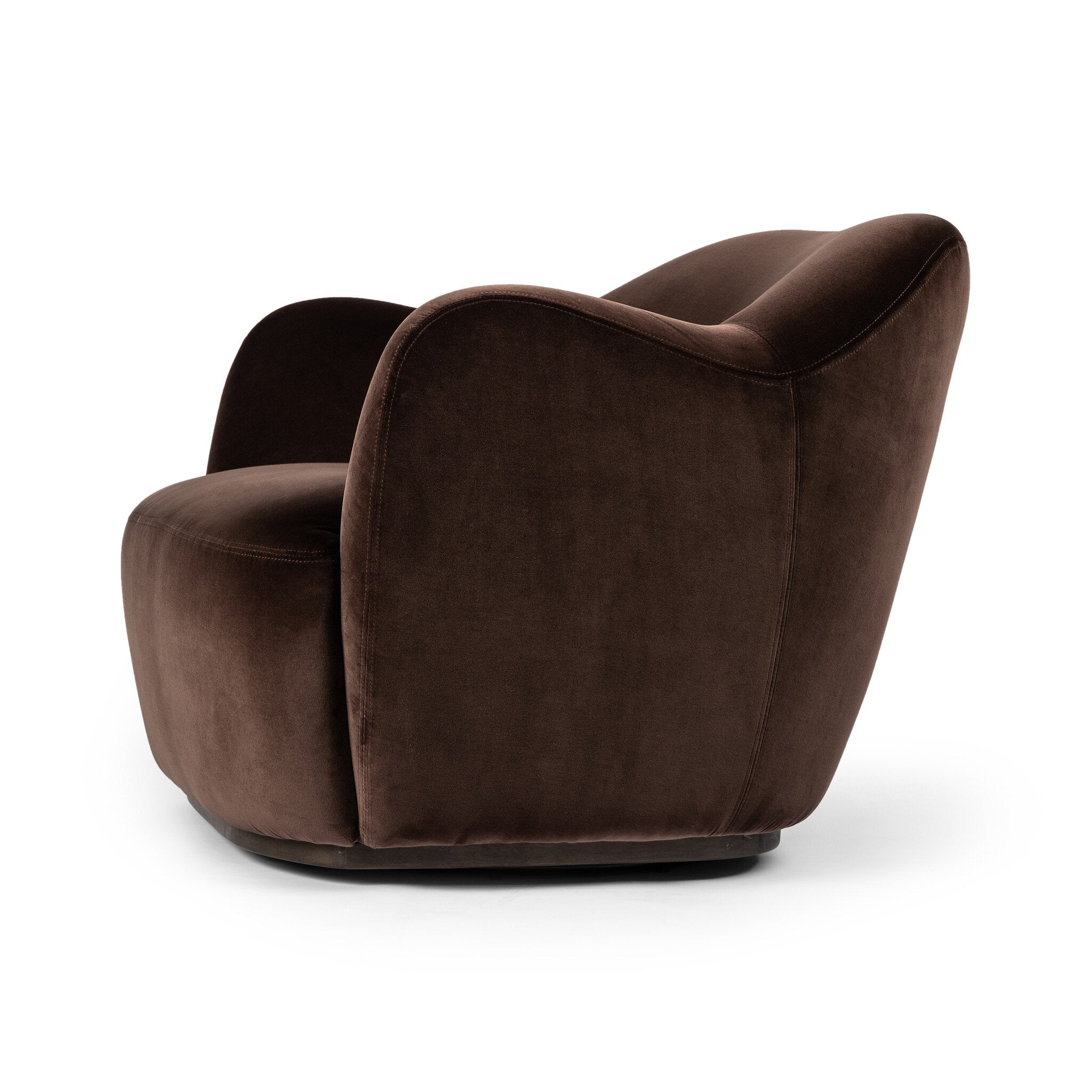 Four Hands Julius Swivel Chair — Surrey Cocoa-Sienna Brown