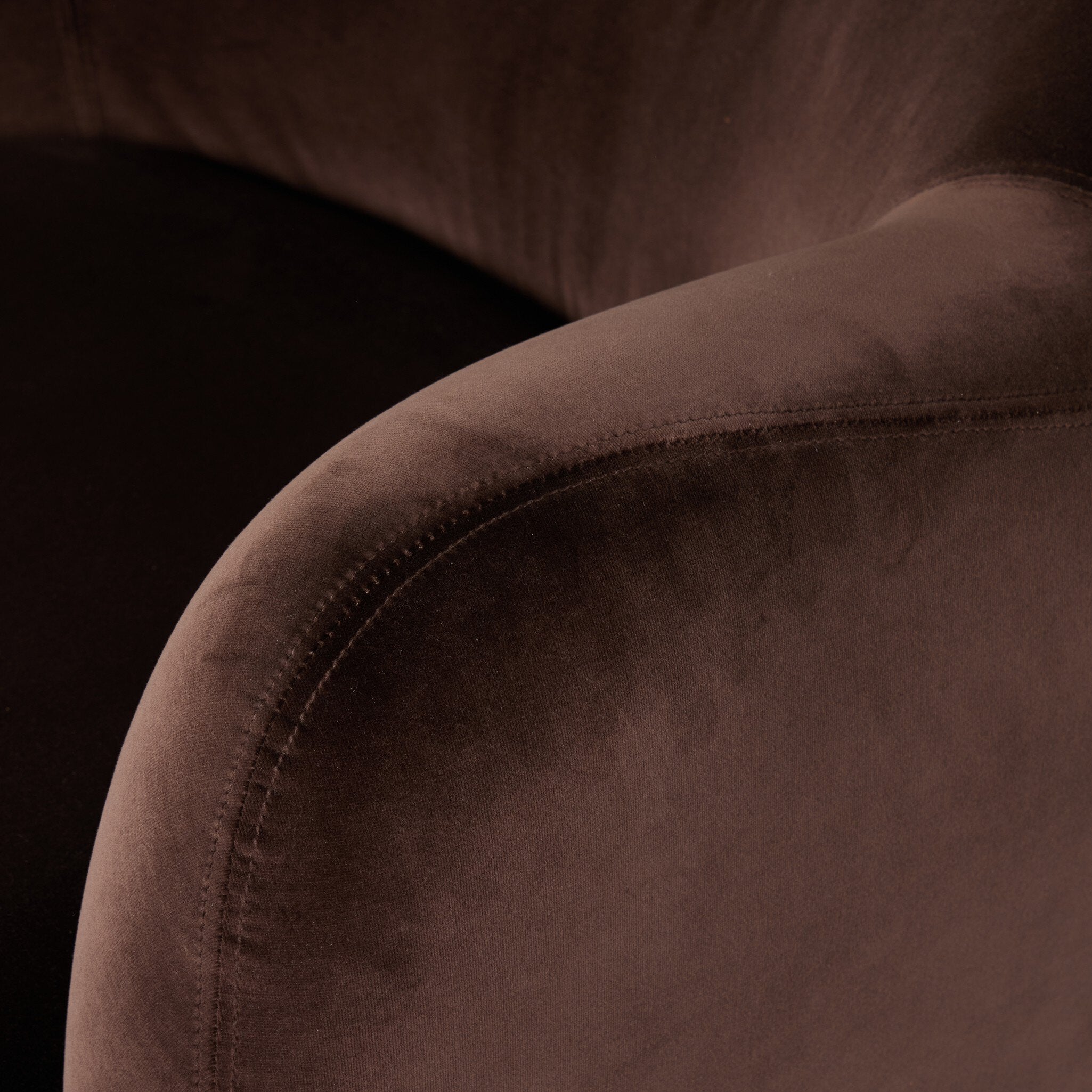 Four Hands Julius Swivel Chair — Surrey Cocoa-Sienna Brown