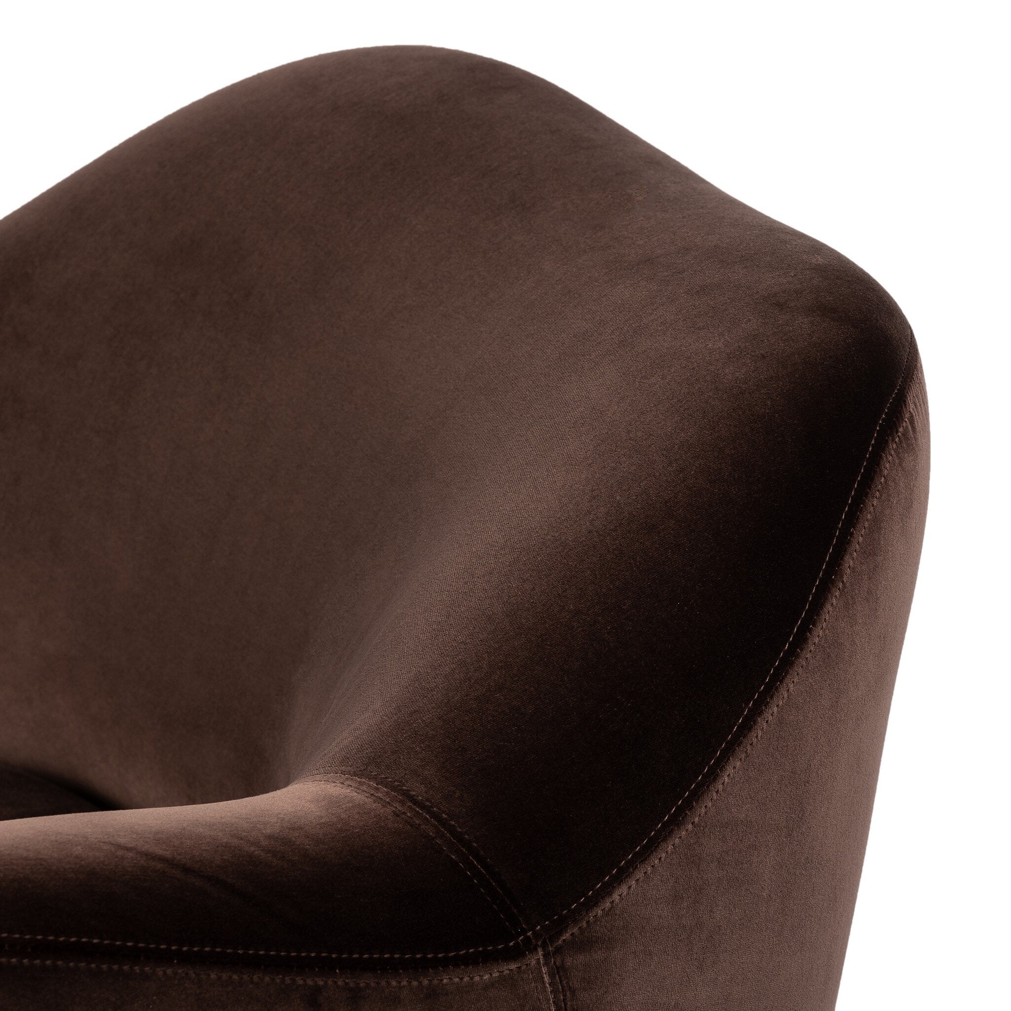 Four Hands Julius Swivel Chair — Surrey Cocoa-Sienna Brown