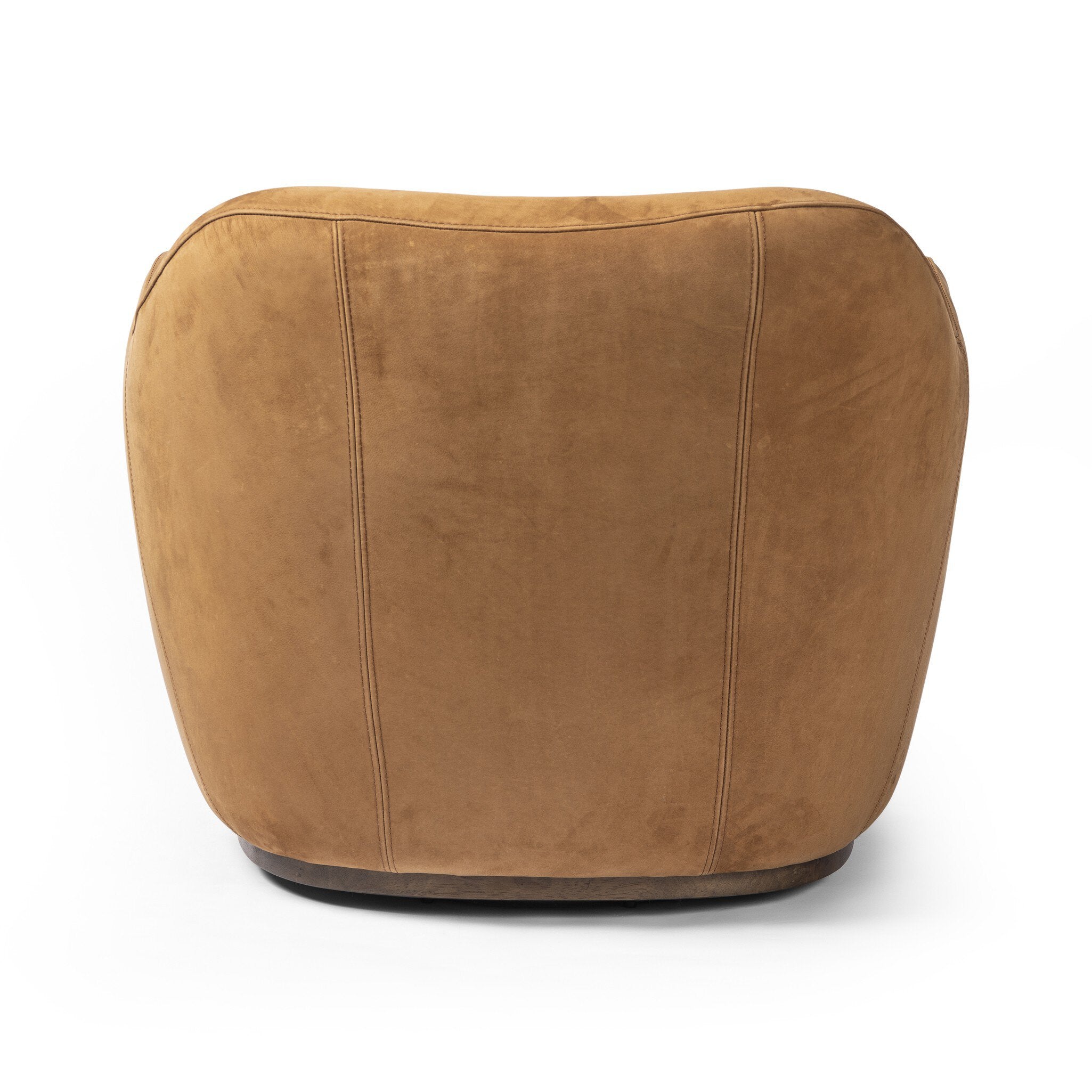 Four Hands Julius Swivel Chair — Nubuck Cognac-Sienna Brown