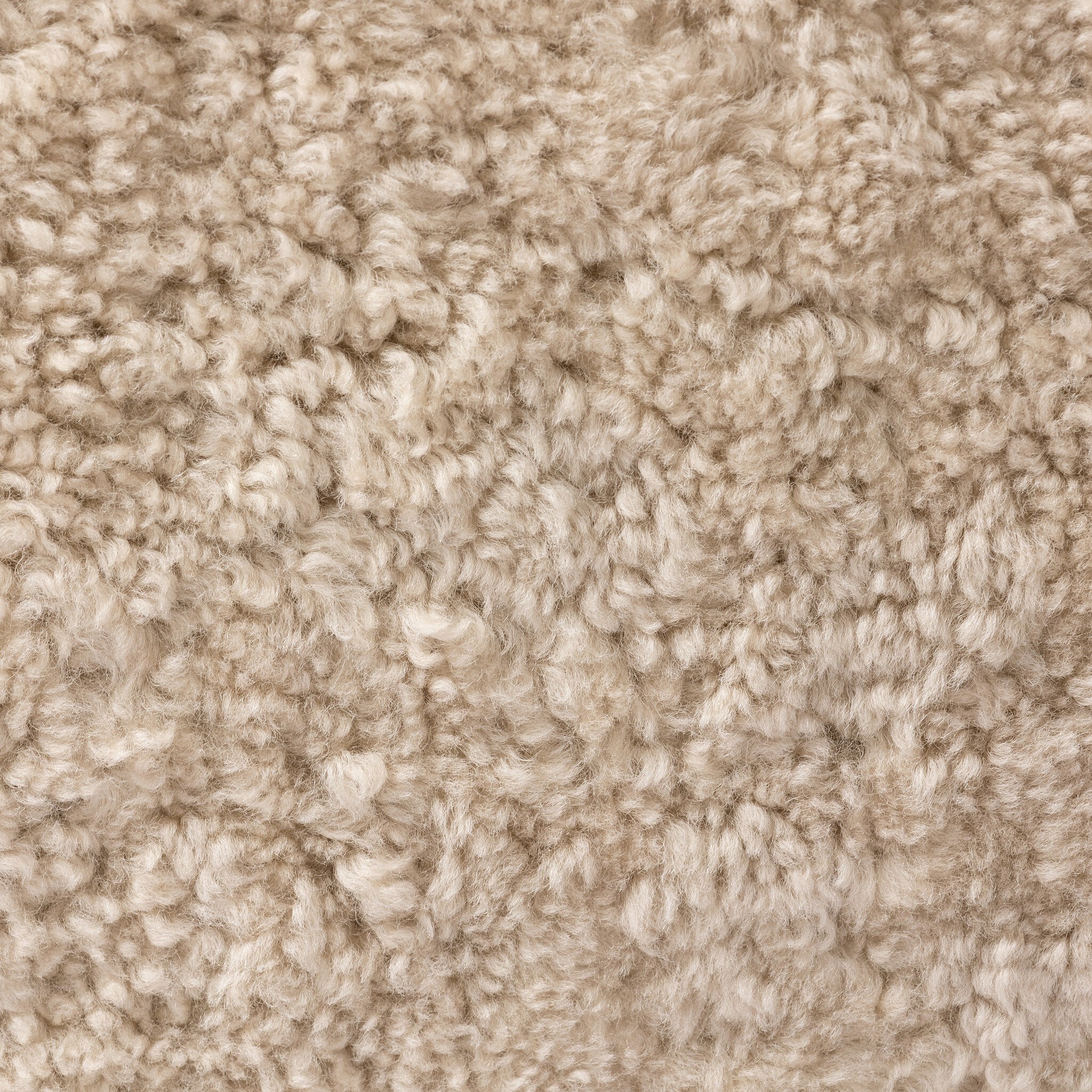 Four Hands Julius Swivel Chair — Beige Shearling-Sienna Brown