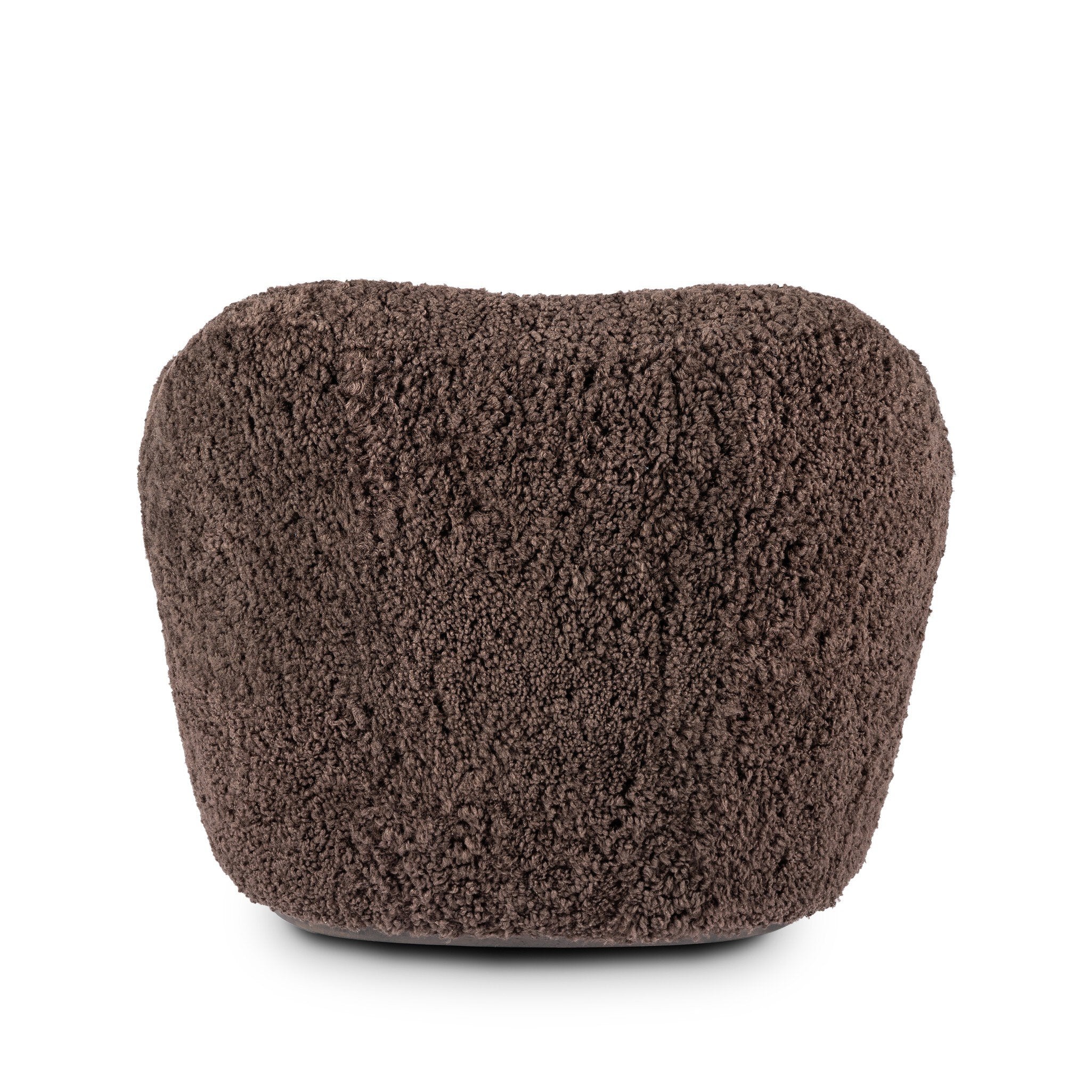 Four Hands Julius Swivel Chair — Cocoa Shearling-Sienna Brown