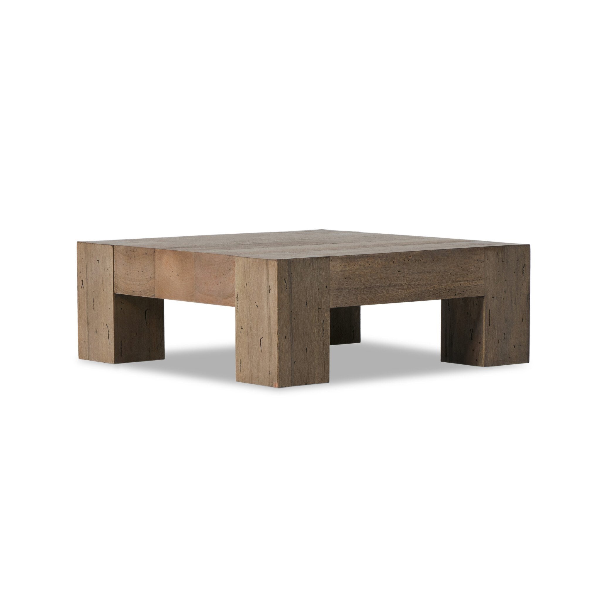 Four Hands Abaso Coffee Table — Rustic Wormwood Oak