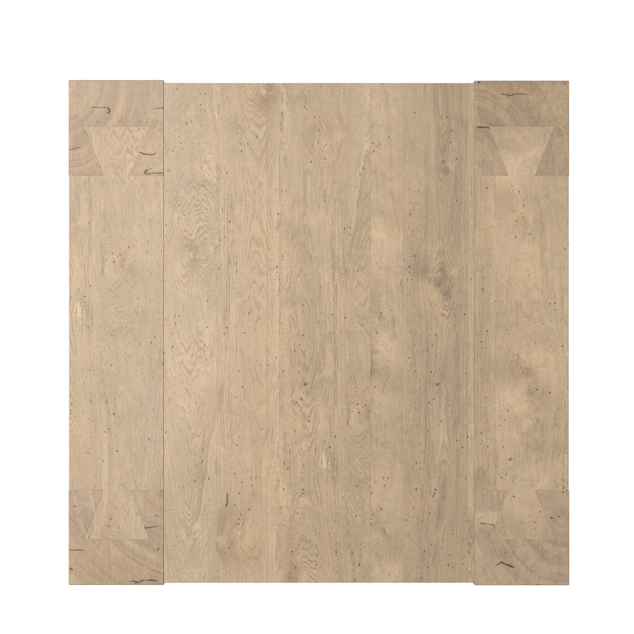 Four Hands Abaso Coffee Table — Whitewash Rustic Wormwood Oak-Smoked Oak Veneer