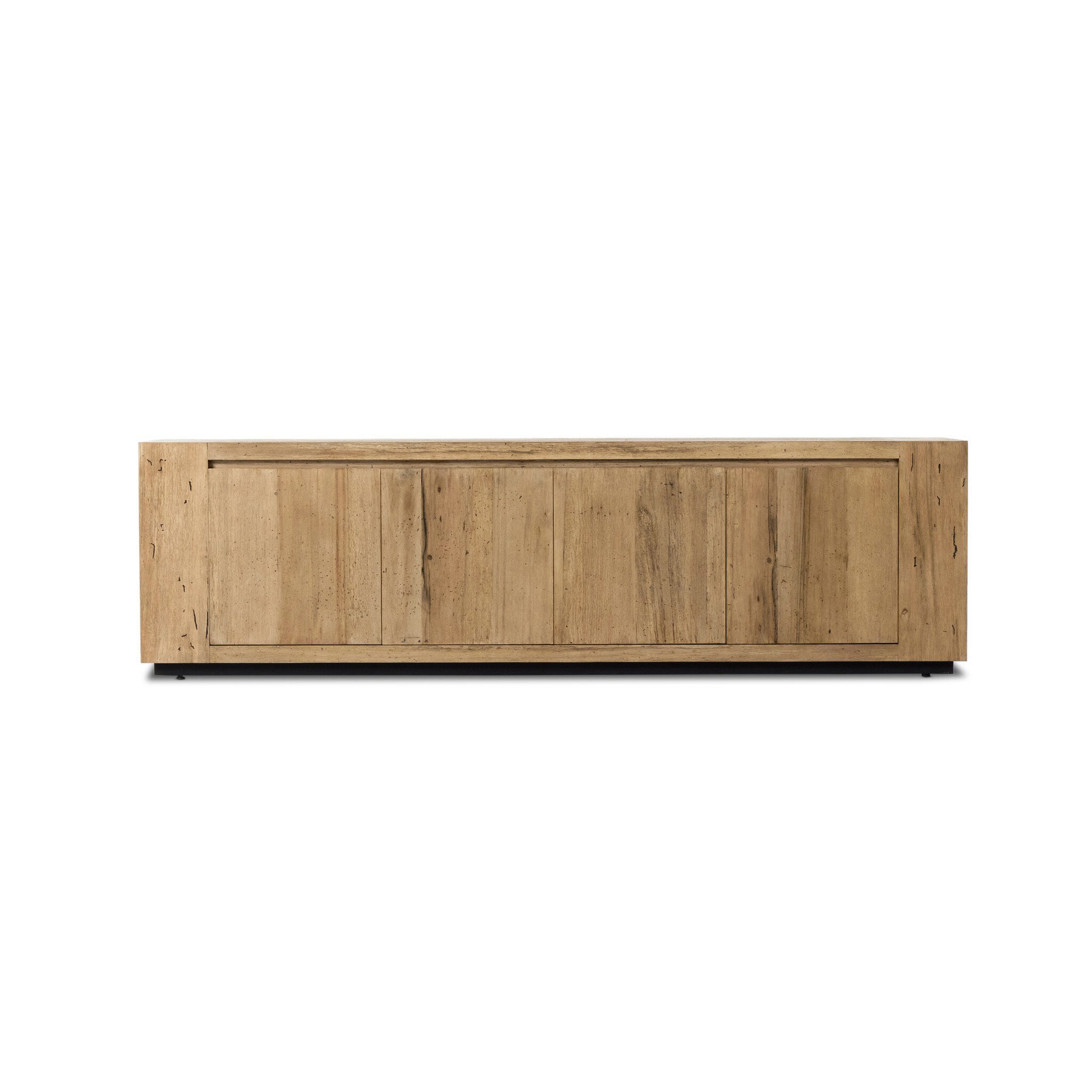 Four Hands Abaso Media Console — Rustic Wormwood Oak