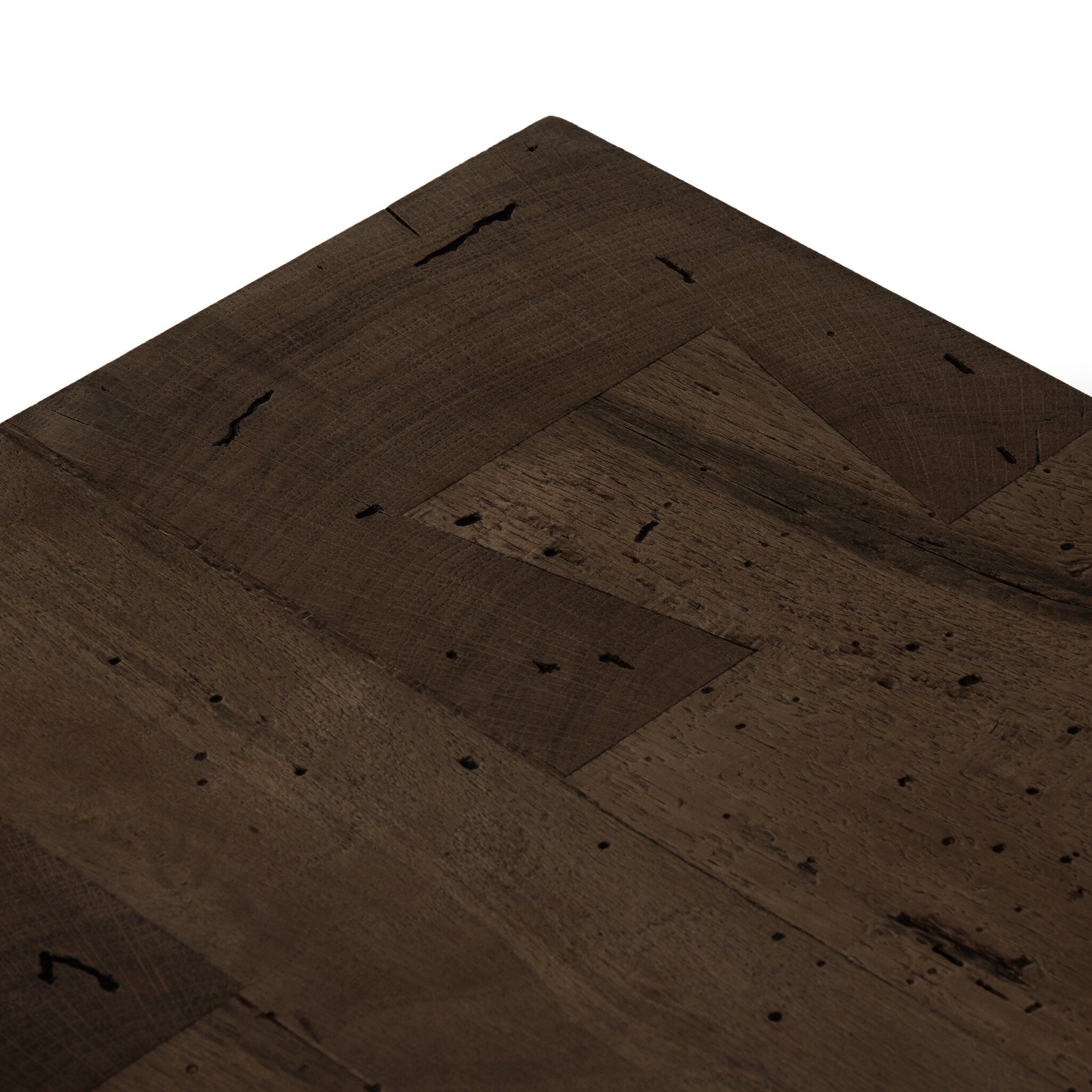 Four Hands Abaso Media Console — Ebony Rustic Wormwood Oak