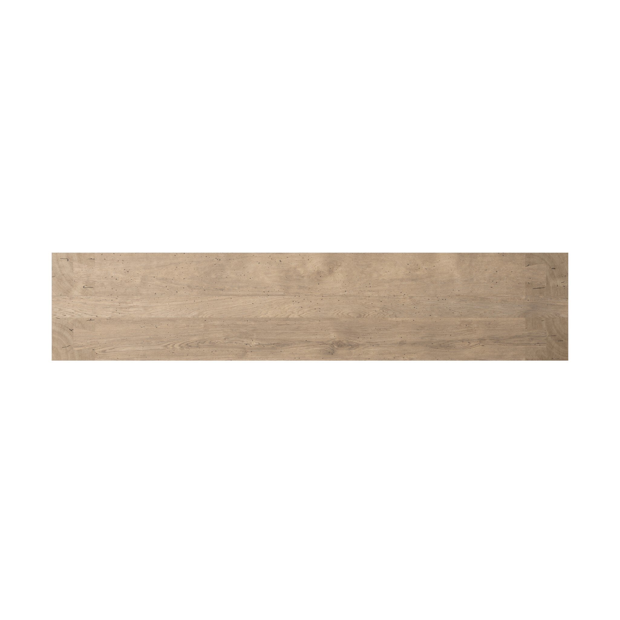 Four Hands Abaso Media Console — Whitewash Rustic Wormwood Oak-Smoked Oak Veneer
