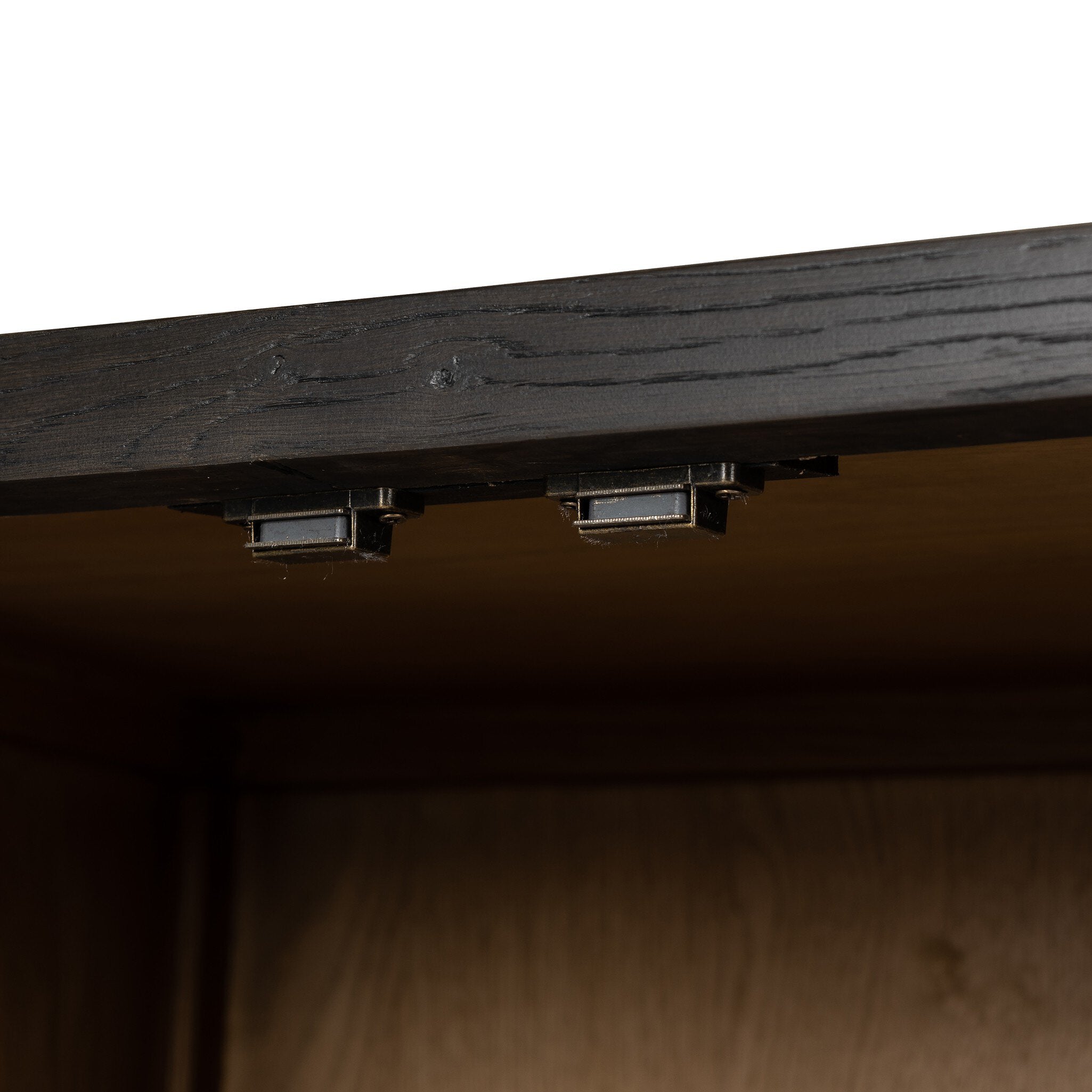 Four Hands Palmer Cabinet — Charcoal Oak Veneer-Charcoal Oak-Aged Black