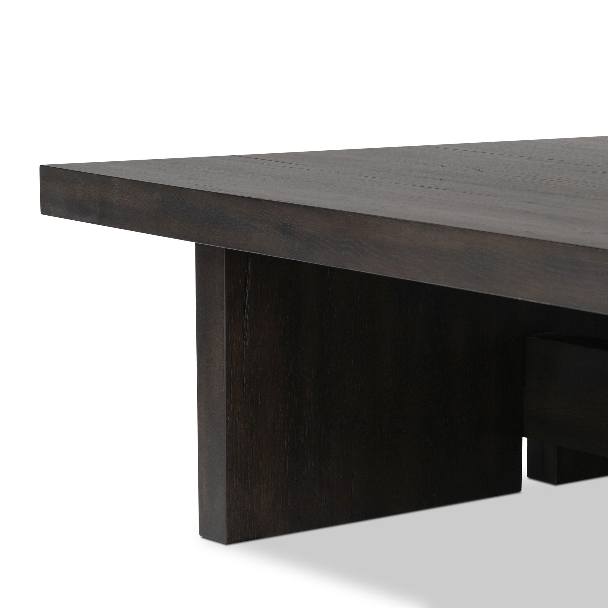 Four Hands Isaac Coffee Table — Smoked Black-Smoked Black Veneer