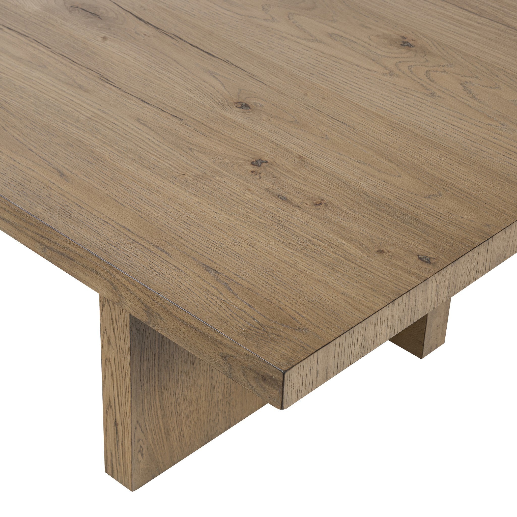 Four Hands Isaac Coffee Table — Rubbed Light Oak-Rubbed Light Oak Veneer