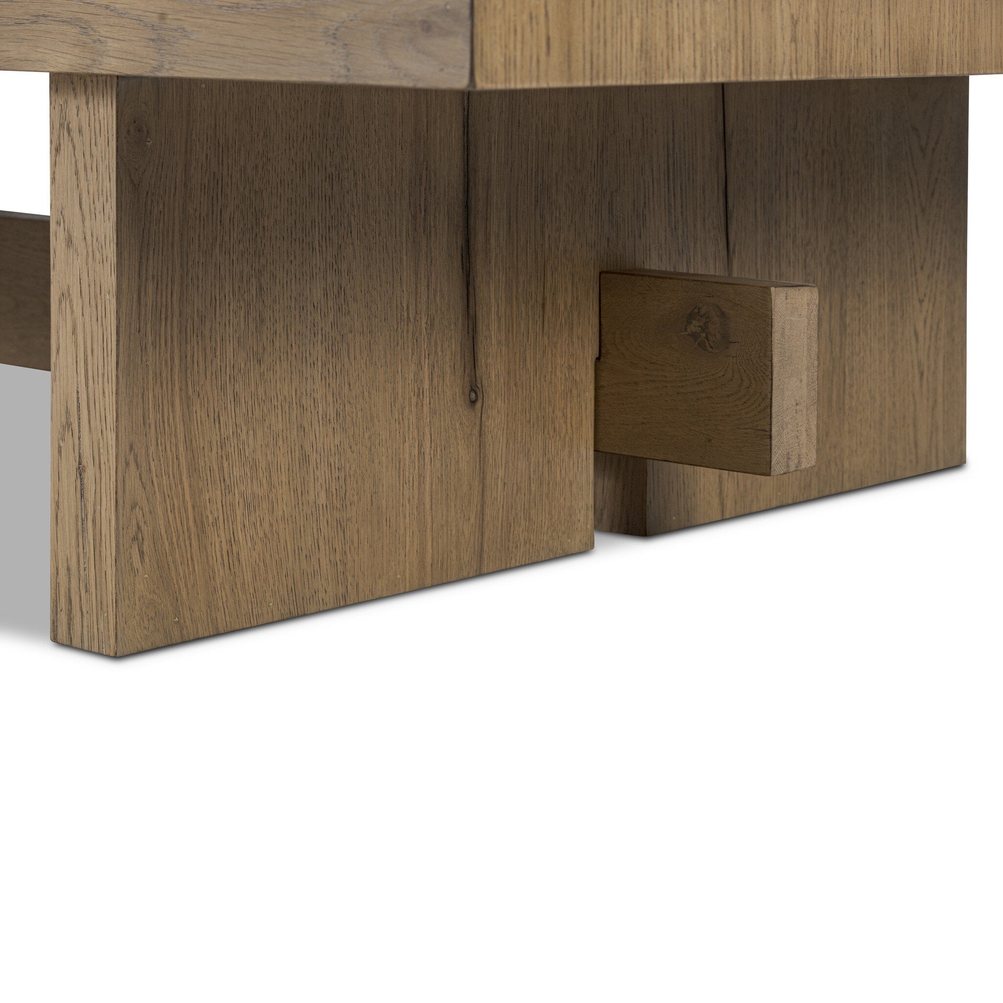 Four Hands Isaac Coffee Table — Rubbed Light Oak-Rubbed Light Oak Veneer
