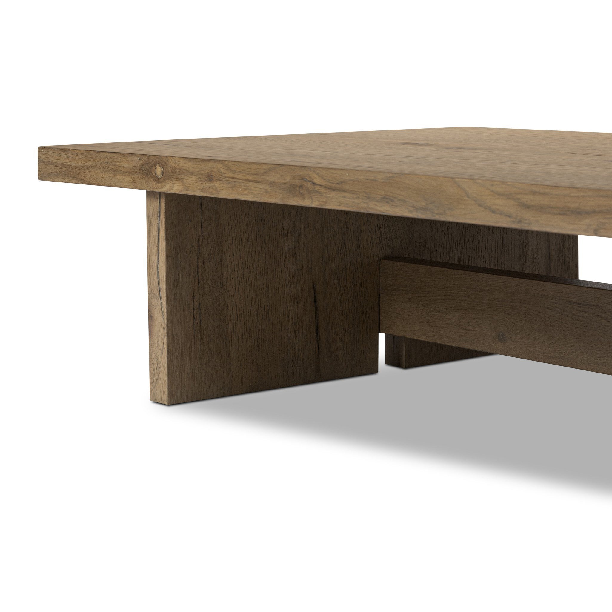Four Hands Isaac Coffee Table — Rubbed Light Oak-Rubbed Light Oak Veneer