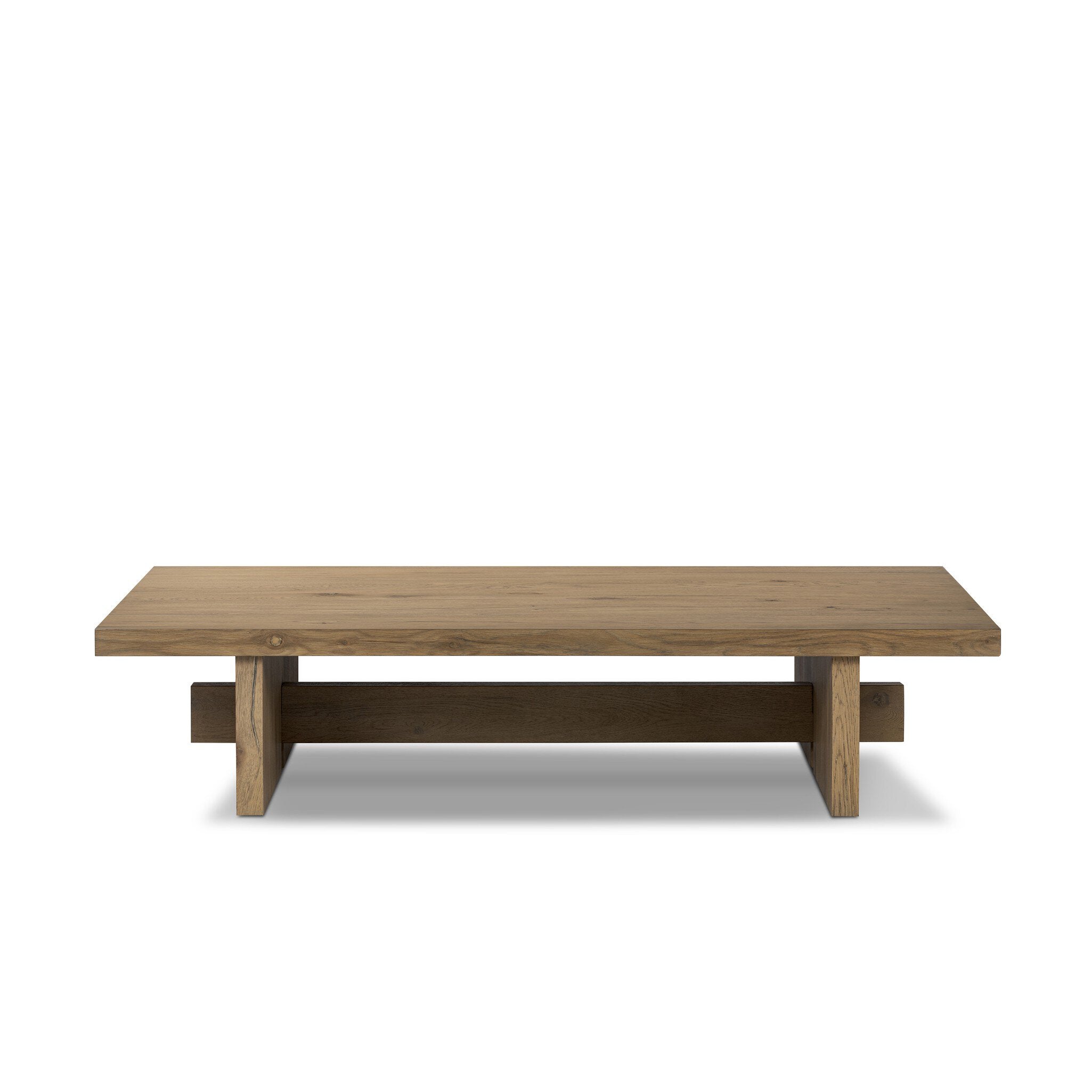 Four Hands Isaac Coffee Table — Rubbed Light Oak-Rubbed Light Oak Veneer