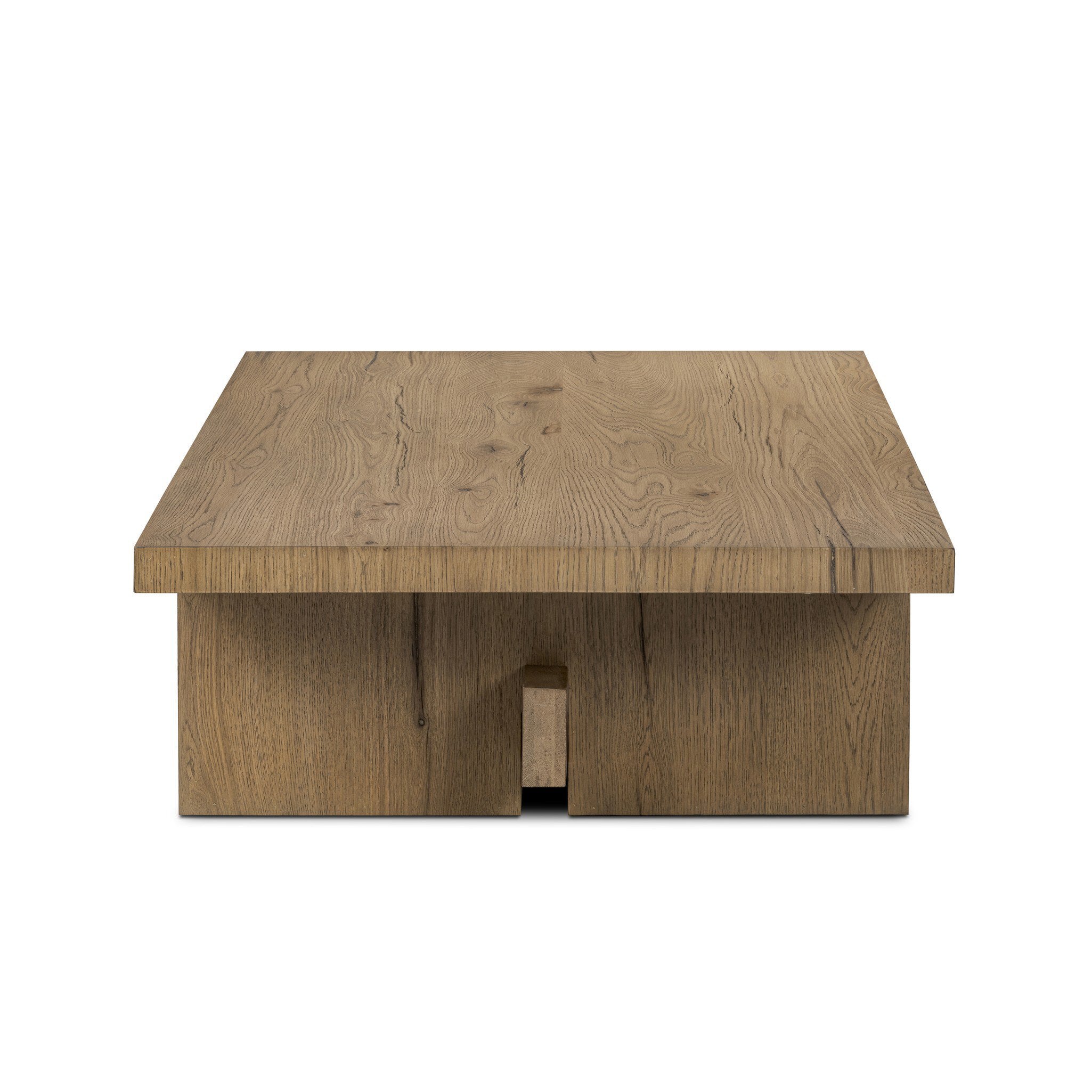 Four Hands Isaac Coffee Table — Rubbed Light Oak-Rubbed Light Oak Veneer